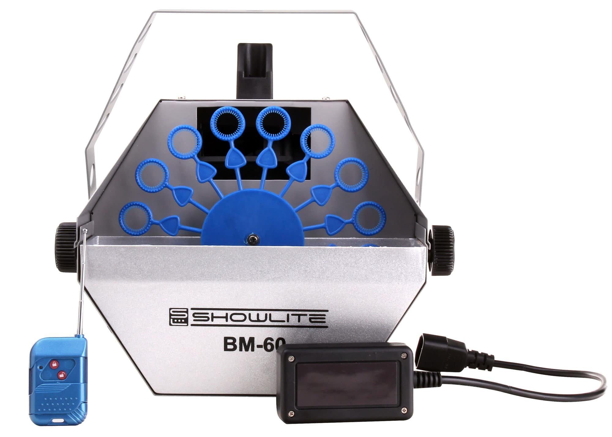 Showlite Seifenblasenmaschine Showlite BM-60 Seifenblasenmaschine mit Fernbedienung, auch zur Wand- und Deckenmontage geeignet