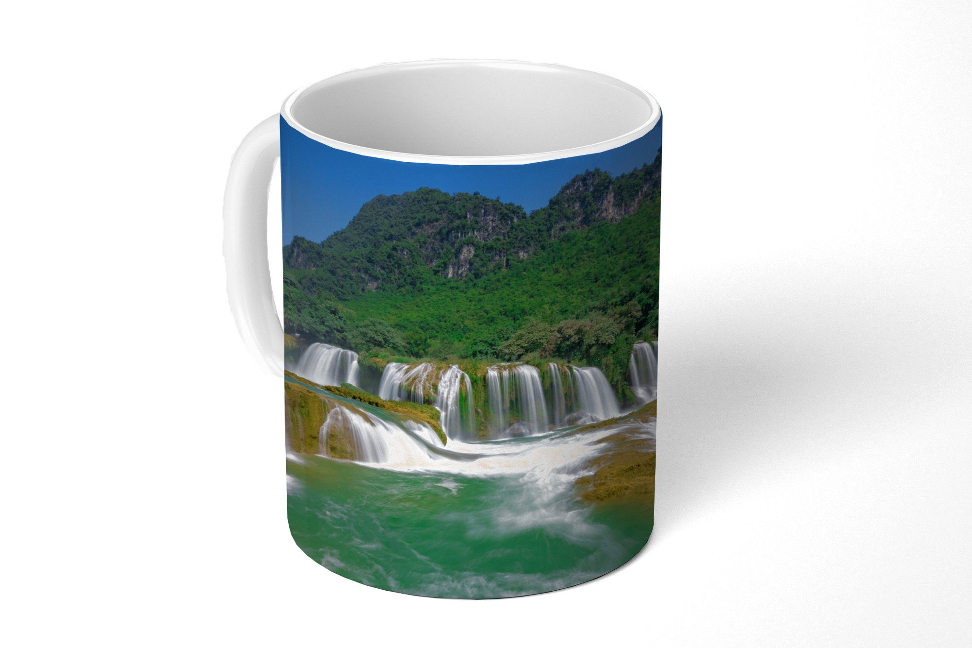 MuchoWow Tasse Wasserfälle - Berge - Natur, Keramik, Kaffeetassen, Teetasse, Becher, Teetasse, Geschenk