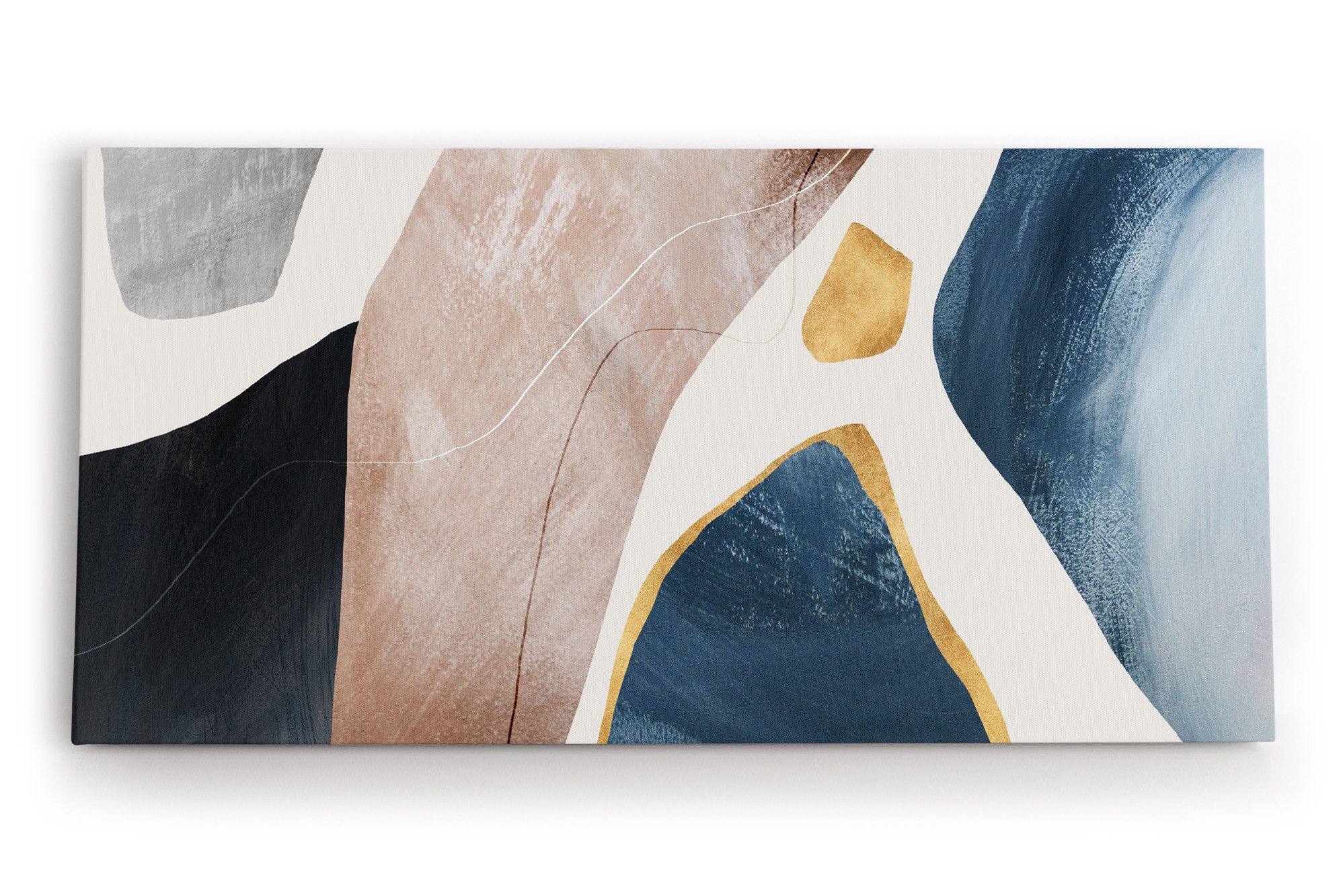 Leinwandbild Abstrakt Dekorativ Blau Kunstvoll Modern