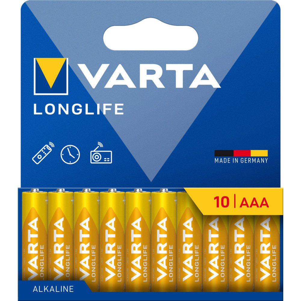 VARTA Varta Batterien - Longlife AAA - 10er Pack - LR03 Batterie