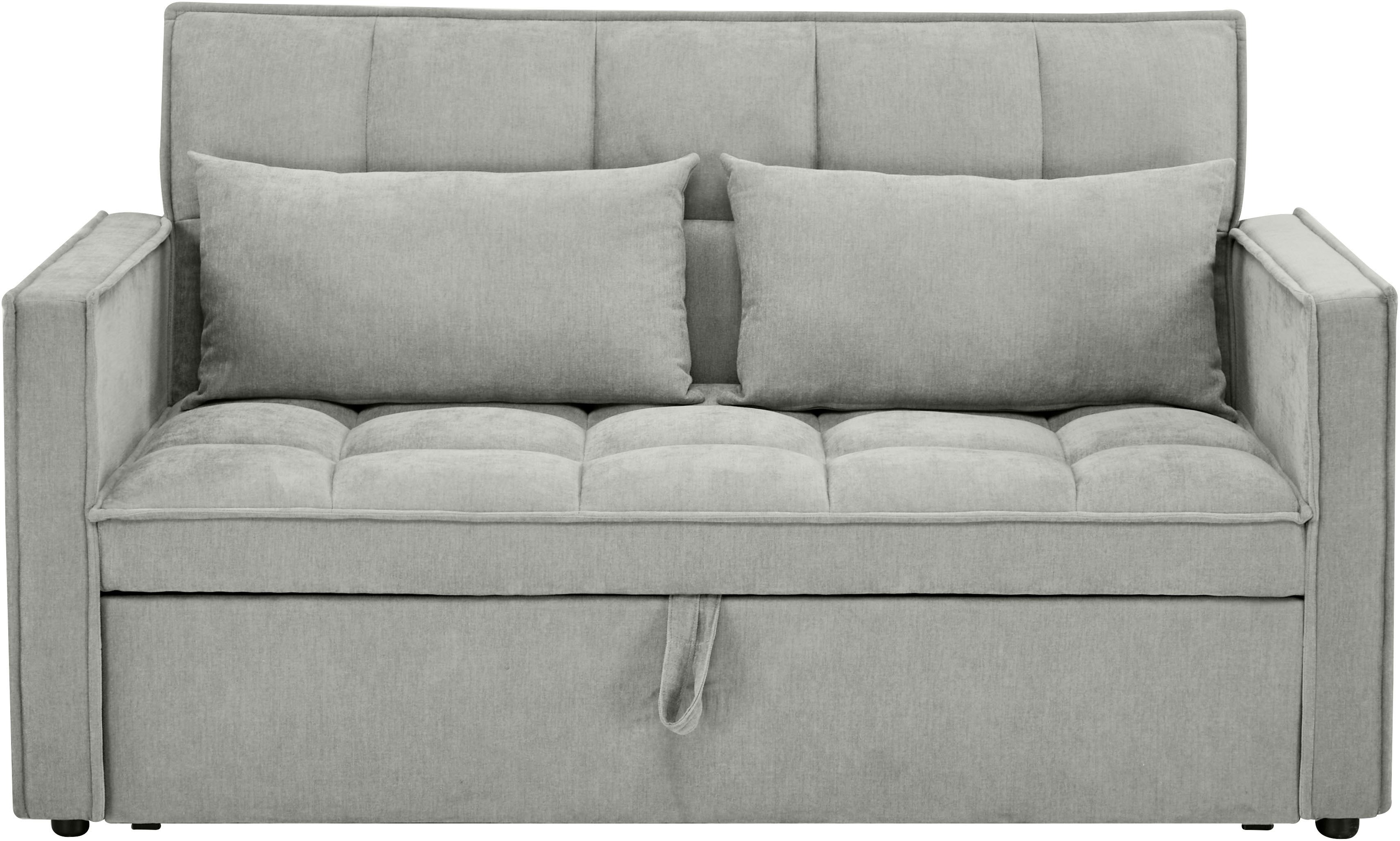 OTTO home Schlafsofa STEFFO, 159 cm, 2-Sitzer, mit verstellbarer Rückenlehne, Klappmechanismus, Feinstruktur-Bezug, natürliche Farben