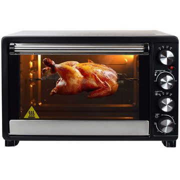 Syntrox Minibackofen Syntrox 30 Liter Backofen mit Umluft und Drehspieß