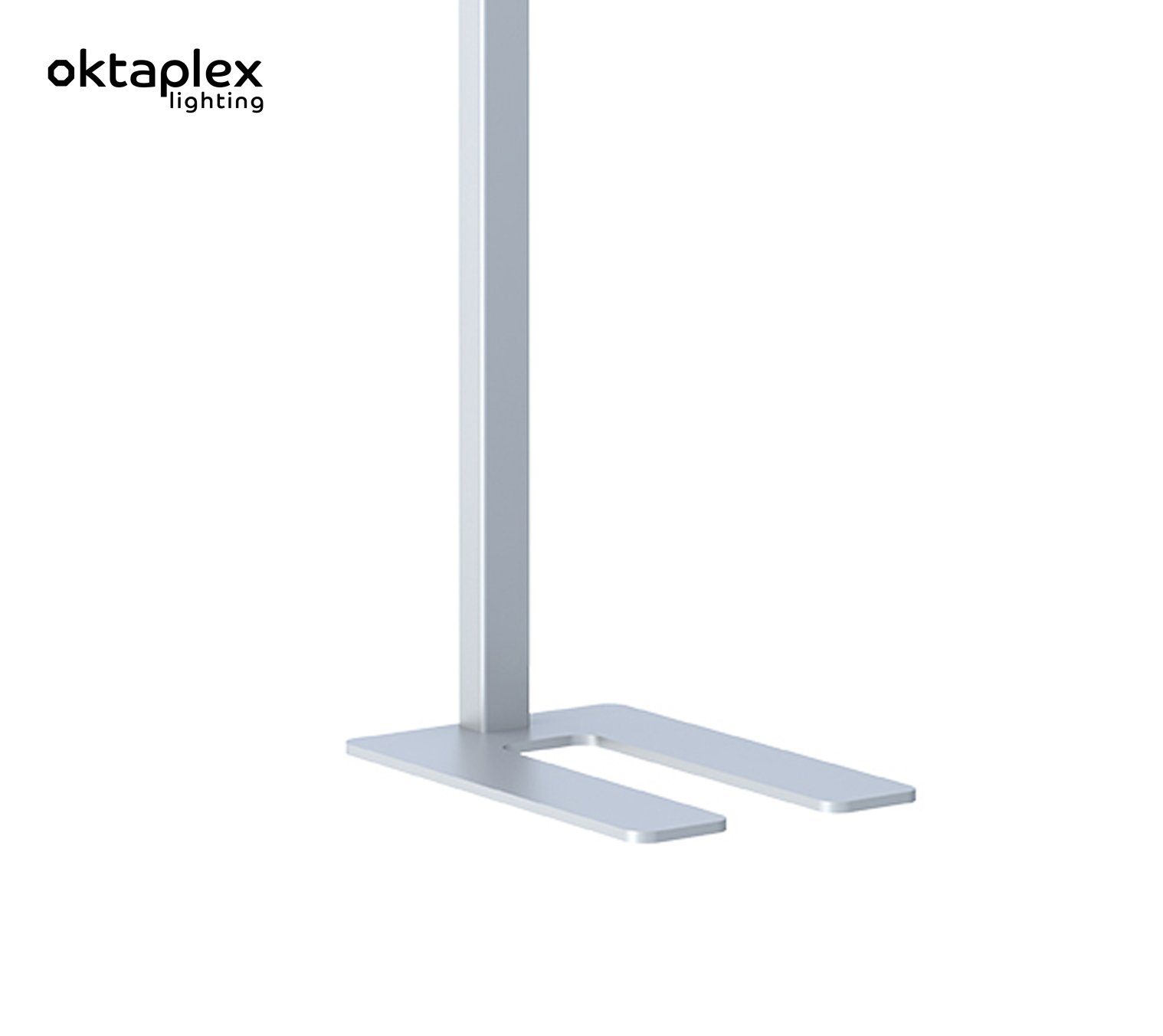 Oktaplex lighting LED Alen, Tageslichtsensor LED LED verbaut, Dimmbar, Bewegungsmelder fest silber neutralweiß, mit Stehlampe Stehlampe und