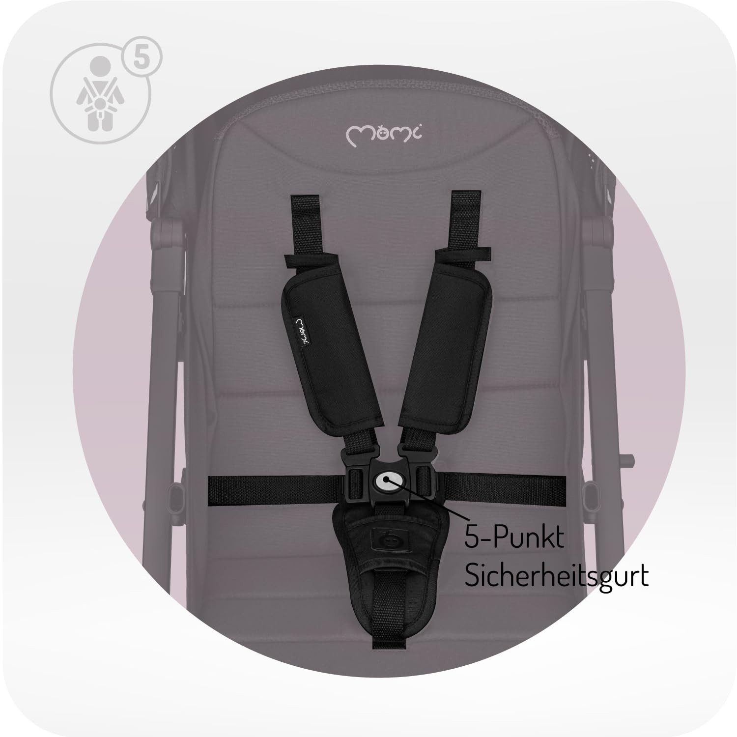 MoMi Kinder-Buggy Estelle, (Packung), Leicht & kompakt, mit Liegefunktion bis 15 kg