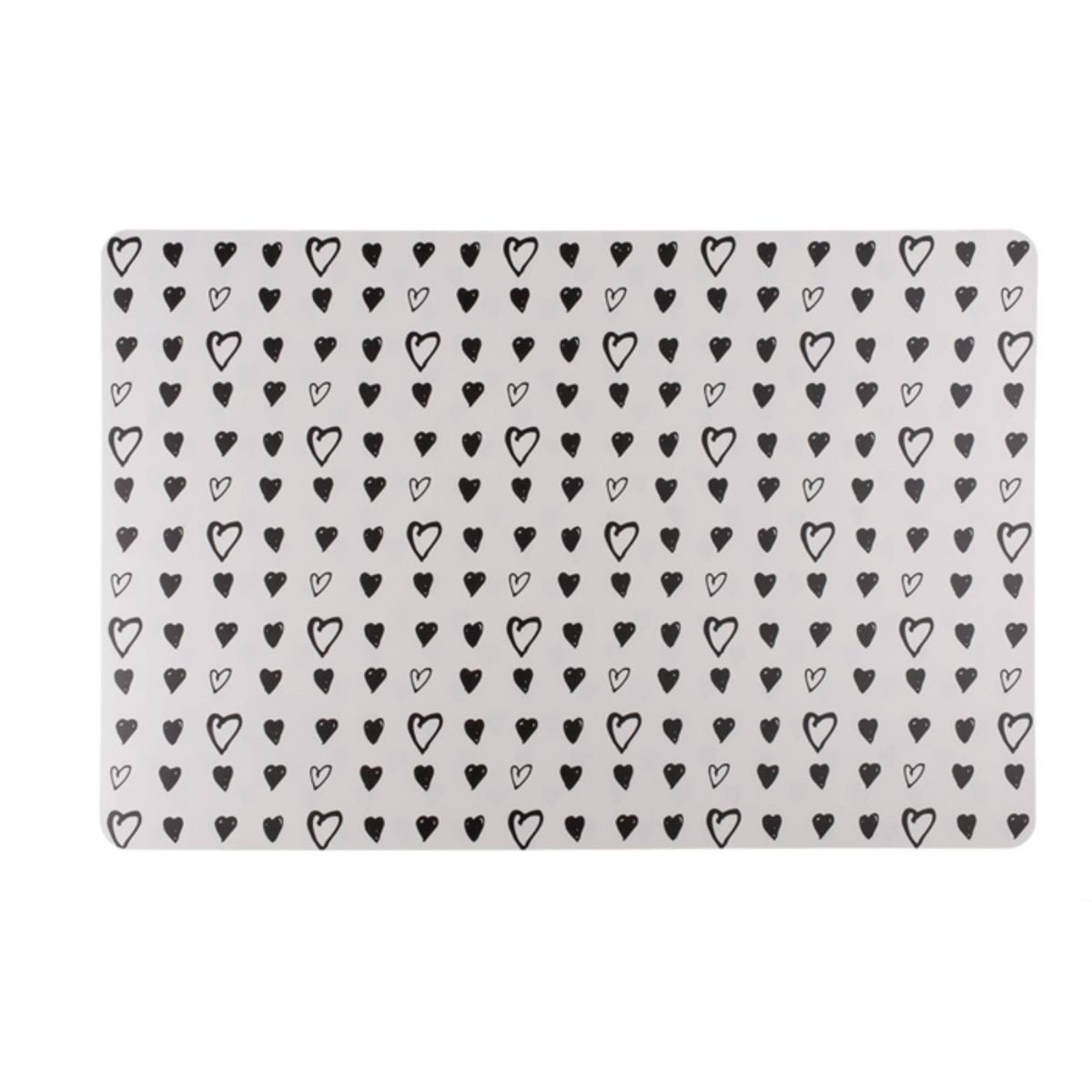 Marabellas Shop Platzteller Platzset Herzen ca. 43,5 x 28,5cm Tischset Untersetzer Tischunterlage, abwaschbar