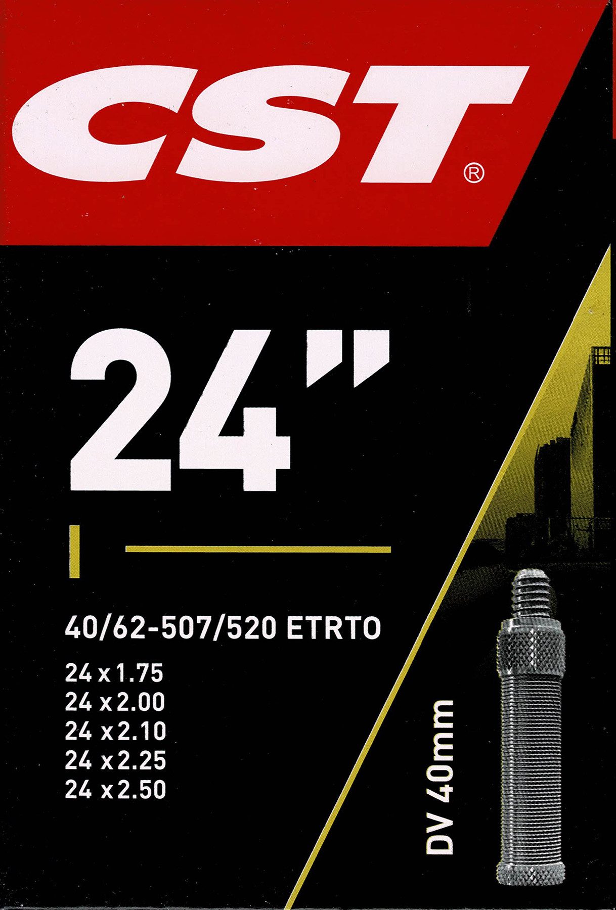 Fahrradschlauch CST 24 DV Schlauch 24 Zoll (40/62-507/520) Fahrradschlauch