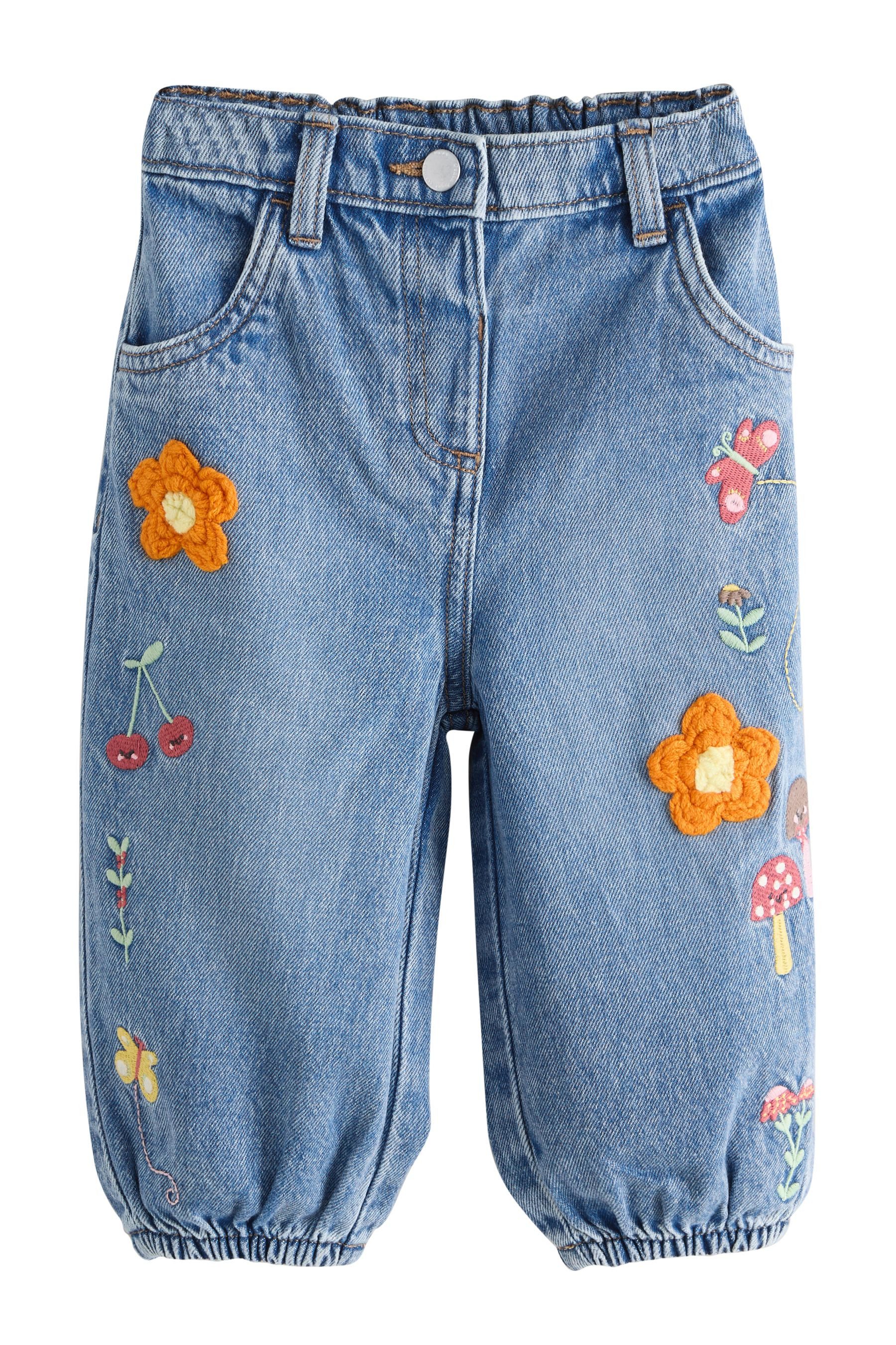 Next Weite Jeans Jeans mit Barrel-Bein und Stickerei (1-tlg)