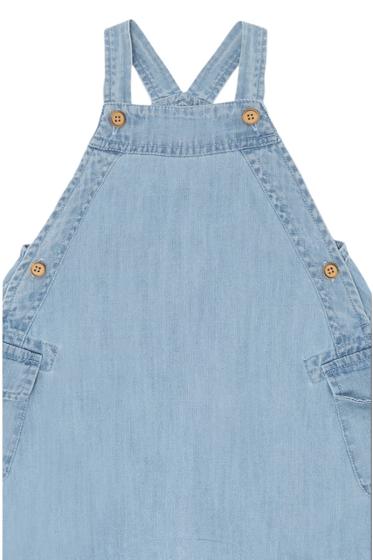 Hust & Claire Latzhose HCMaks Chambray (1-tlg) Hust & Claire Latzhose „Maks Chambray“ aus Denim, Blau