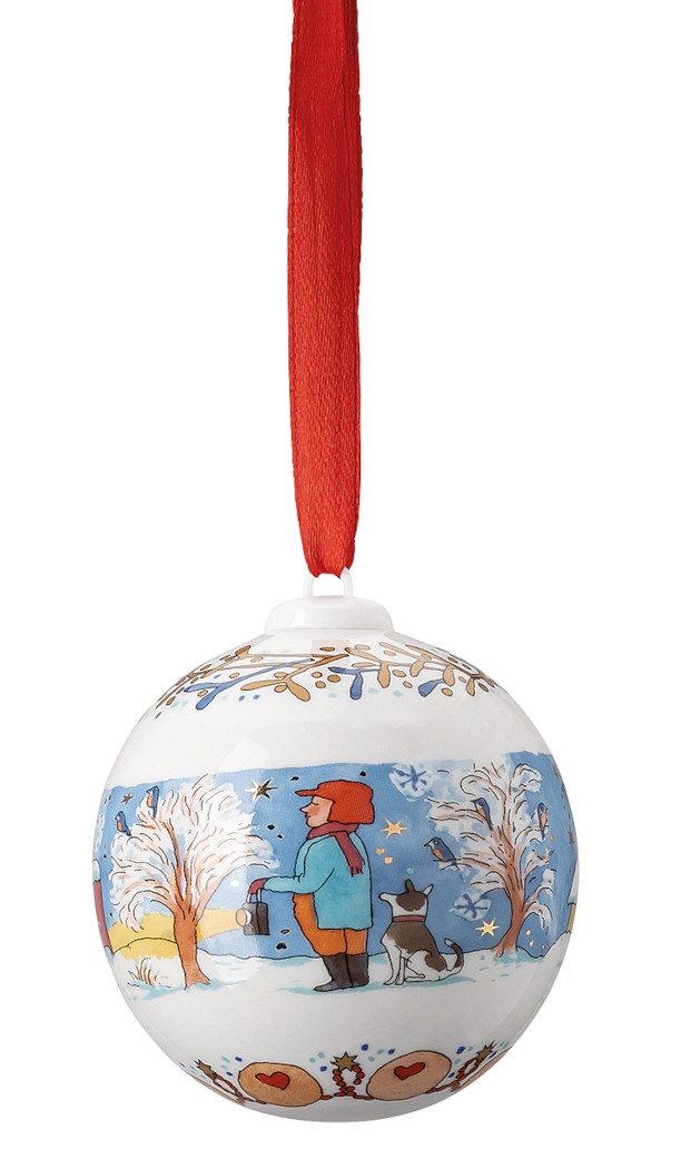 Hutschenreuther Weihnachtsfigur Sammelserie 2022 Porzellankugel Weihnachtsabend