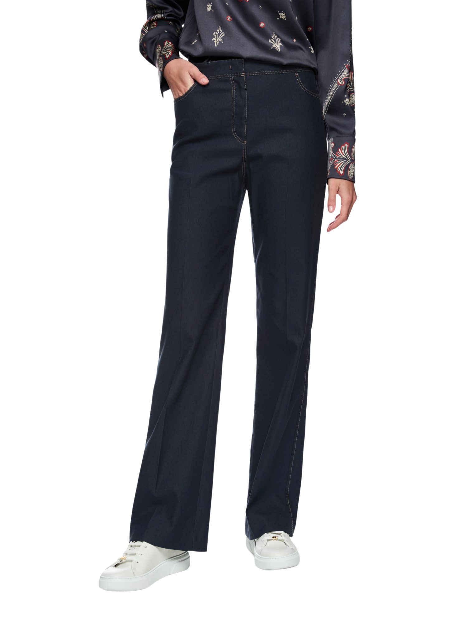 Marc Cain Stoffhose AC.1 - A - Prairie Muse Casual,Baumwolle,Unifarben,Weit,Mittel – Bild 5 von 5