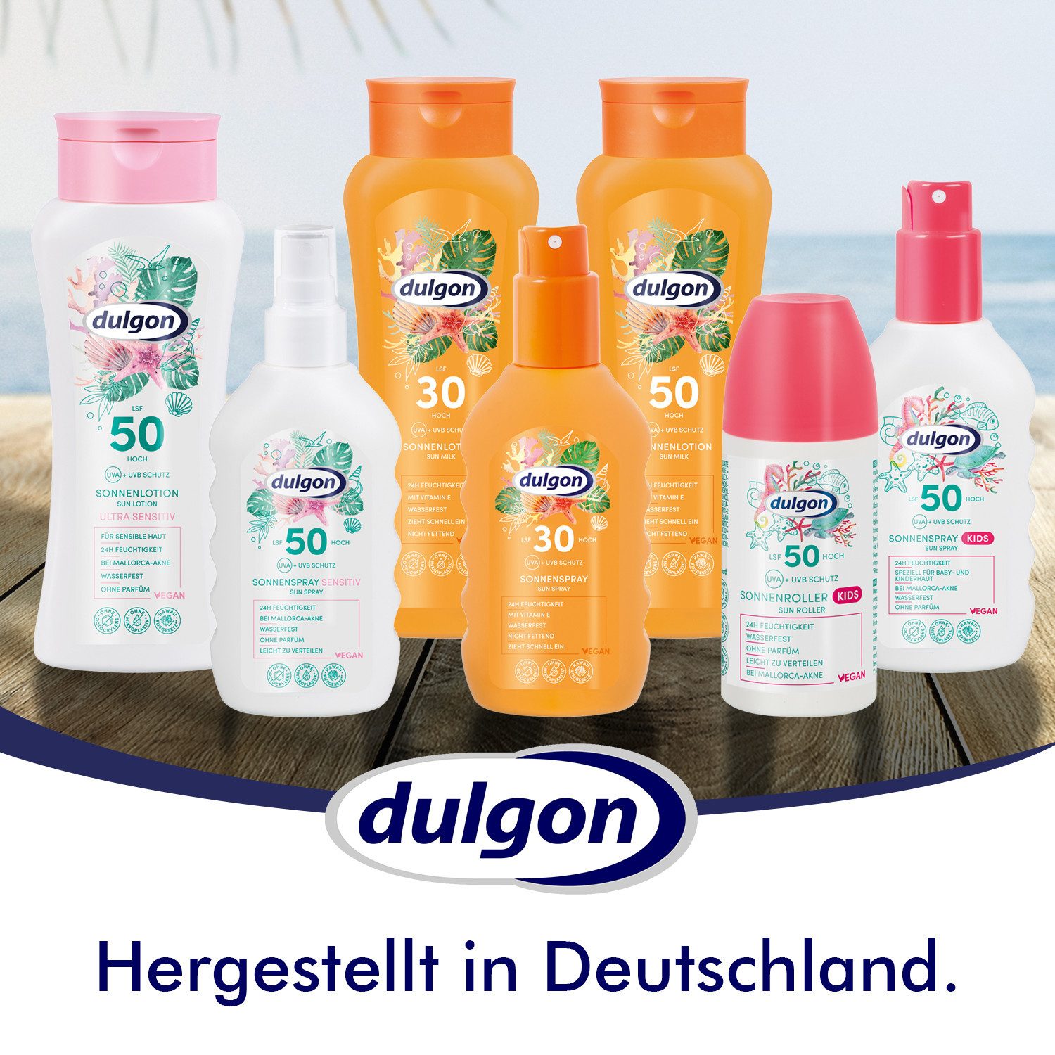 dulgon Sonnenschutzcreme LSF 50 Sonnencreme Roller für Kinder - parfümfrei, vegan, 100ml, 1-tlg.