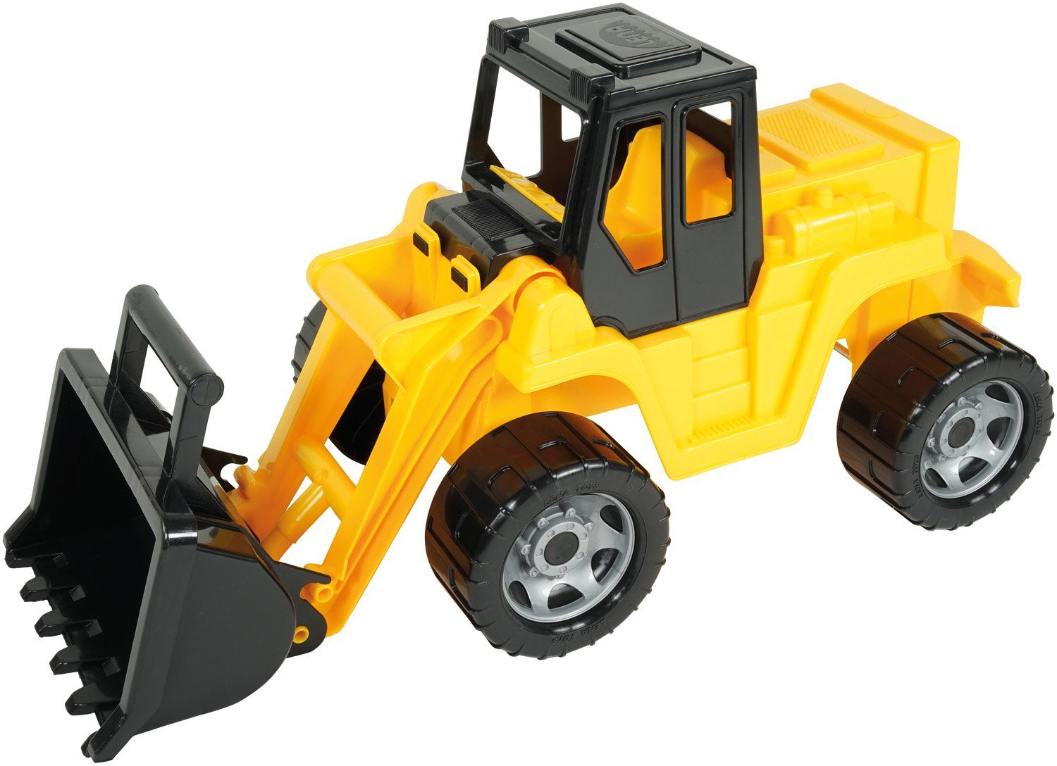 Lena® Spielzeug-Radlader Giga Trucks, Aufsitz-Schaufellader, Made in Europe
