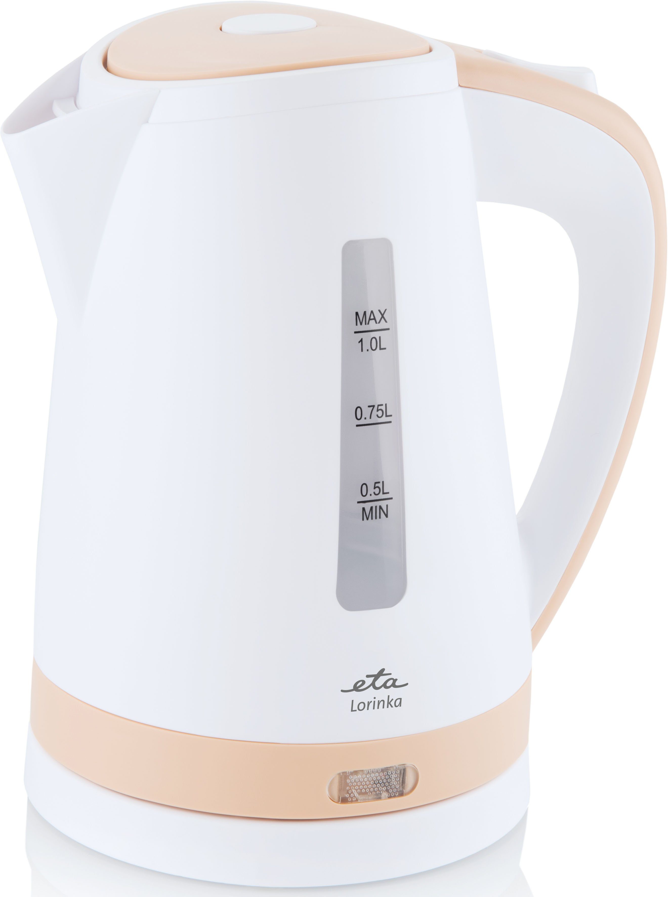 eta Wasserkocher LORINKA Beige ETA659990010, 1 l, 2200 W