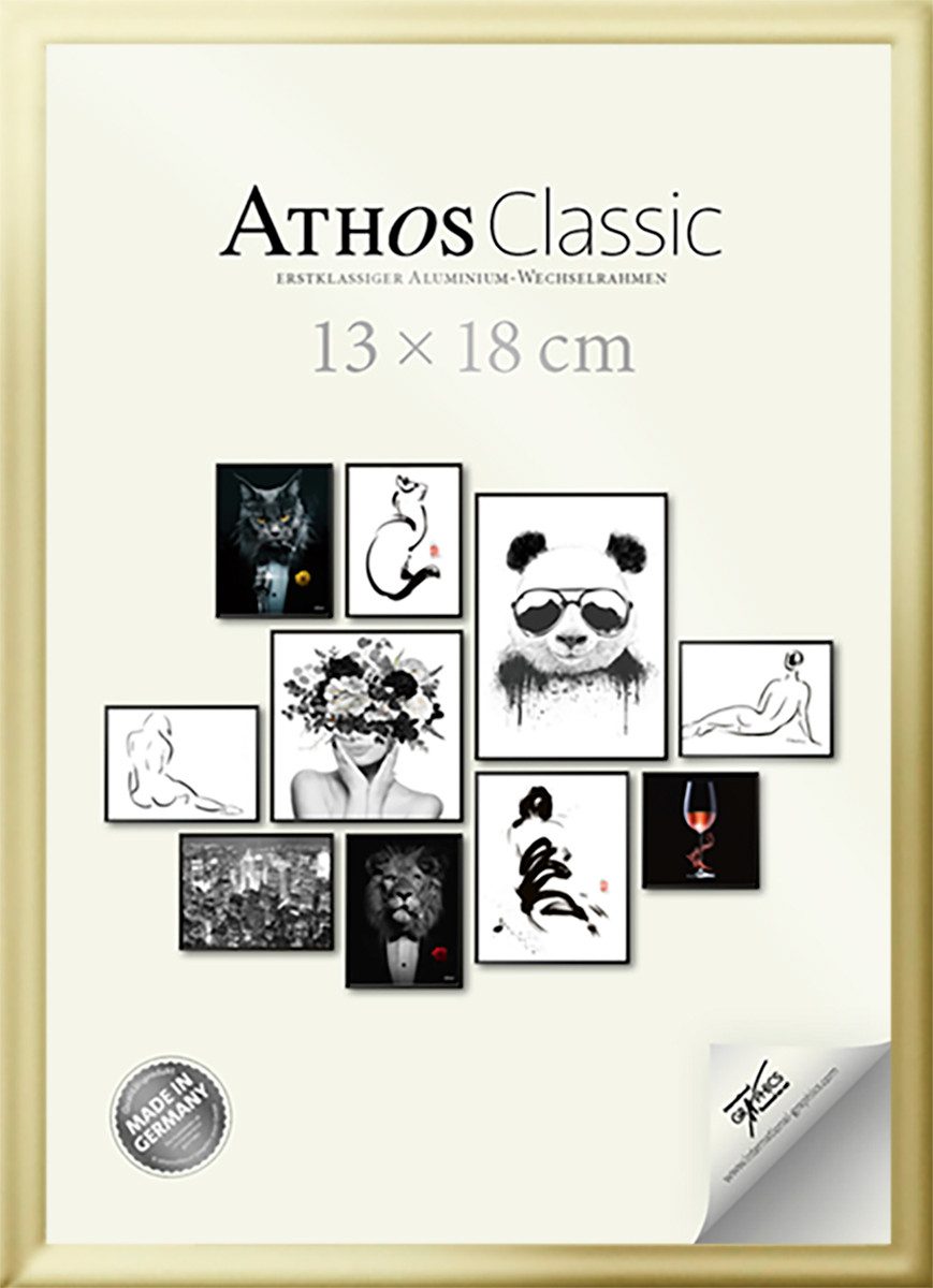 International Graphics 2020 GmbH Bilderrahmen Athos Classic+, Aluminium, Made in Germany, Wechselrahmen, Fotorahmen