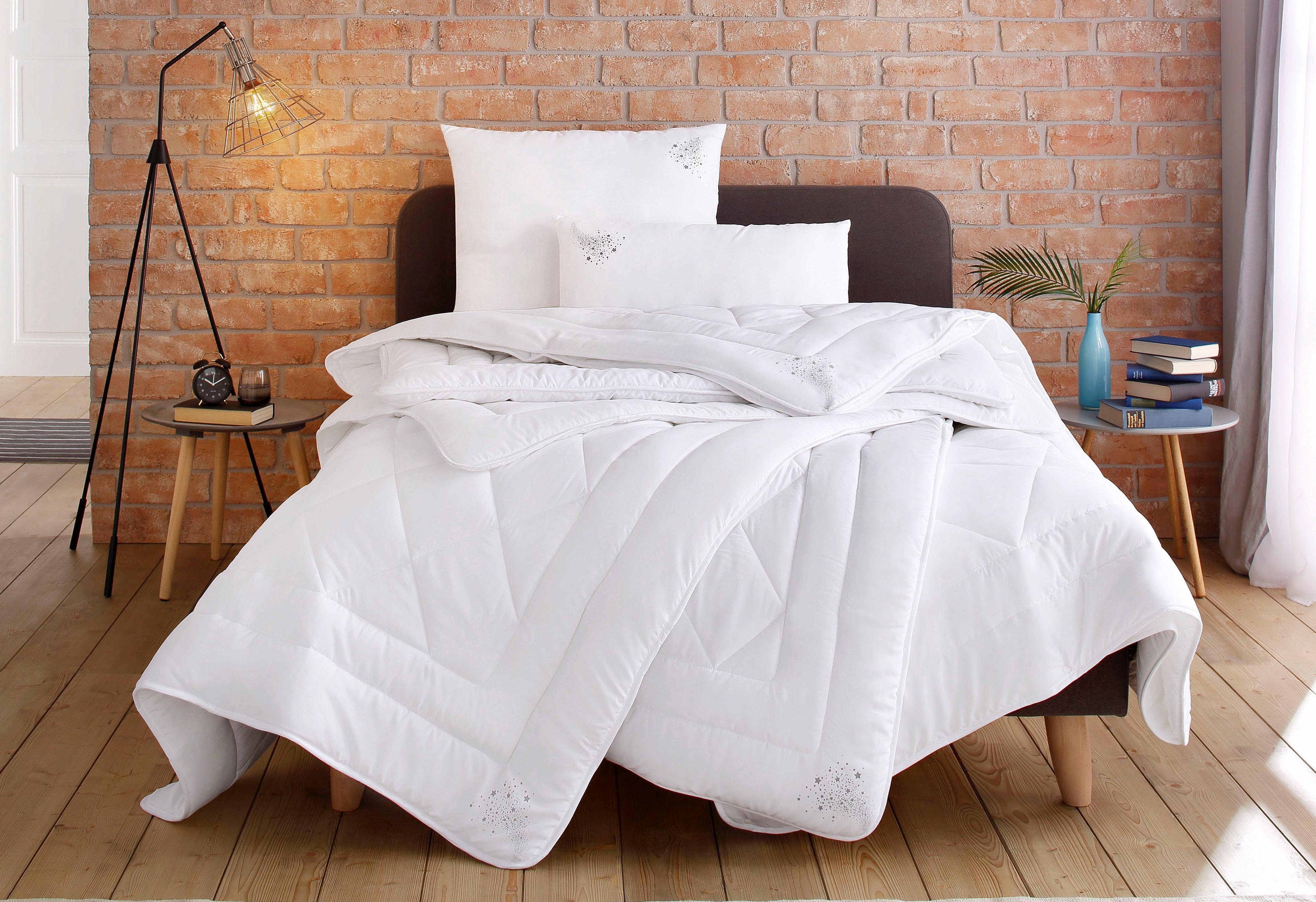 my home Microfaserbettdecke + Kopfkissen Baca, günstig online kaufen