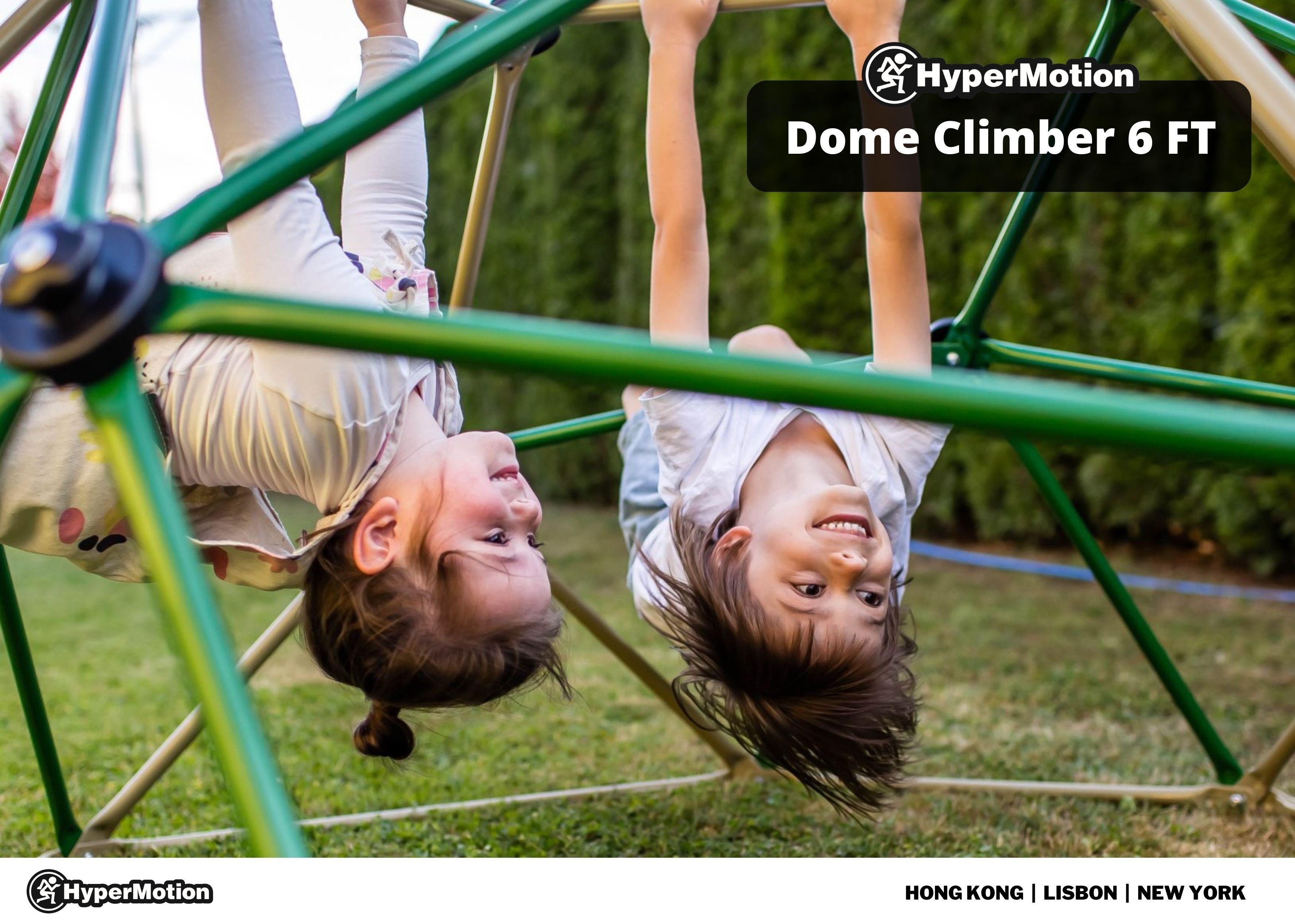 HyperMotion Klettergerüst Kinder-Kletterkuppel XL, Geodom, Garten-Spielplatz, 1,8 m