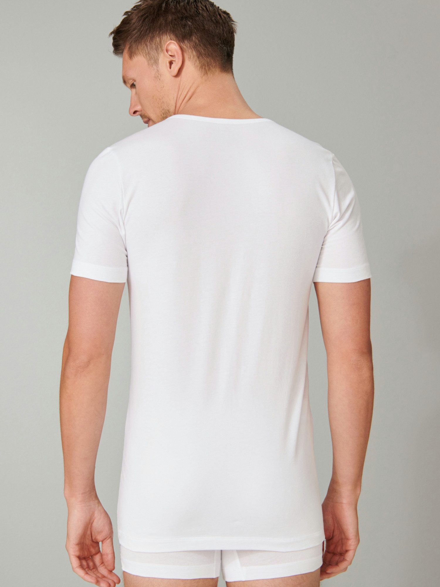 Schiesser T-Shirt 95/5 (4-tlg) unterziehshirt unterhemd kurzarm