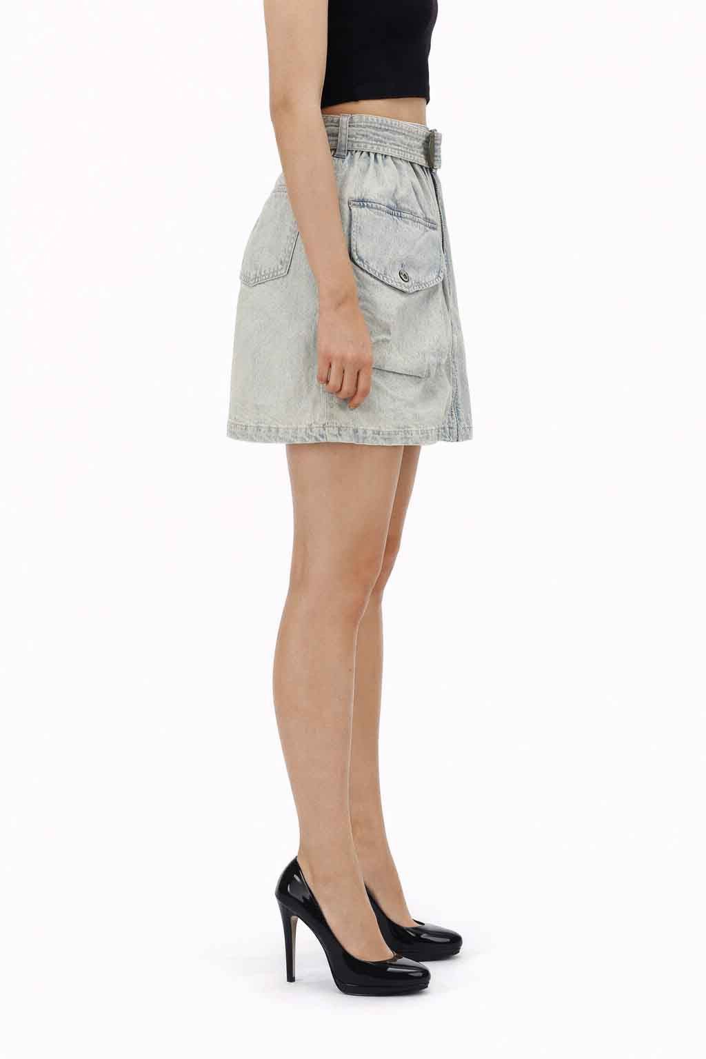 Diesel Jeansrock Diesel De-Boden-B 0DAMM GONNA Damen Jeansrock Mini