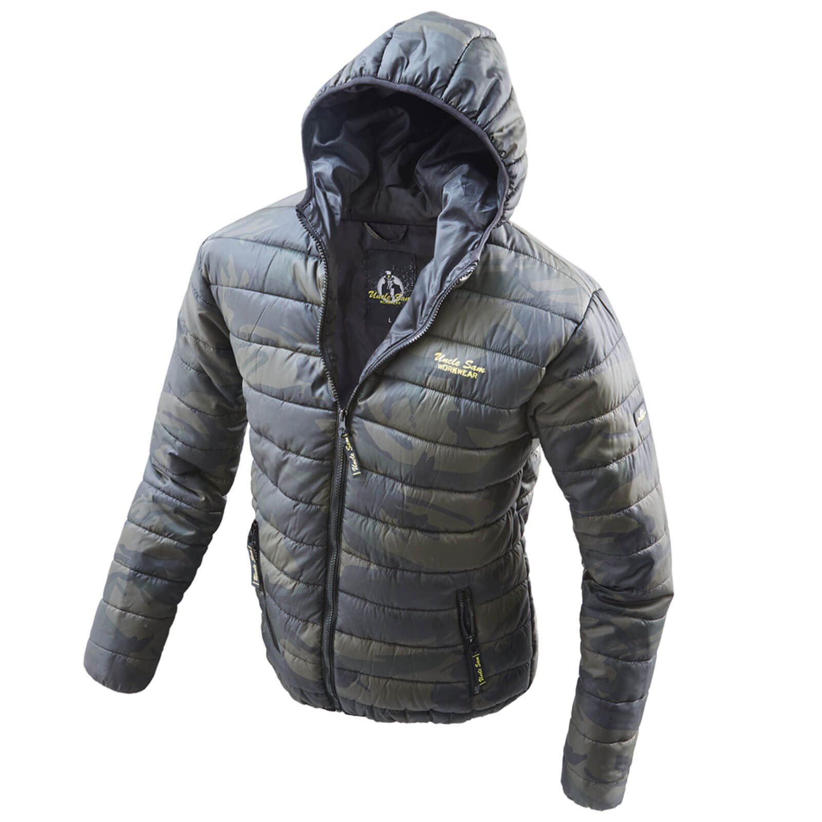 Uncle Sam Steppjacke Herren Jacke gesteppt mit Kapuze - Gesteppte Arbeitsja günstig online kaufen