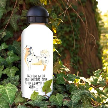 Mr. & Mrs. Panda Trinkflasche Hund Australien Shepherd - Weiß - Geschenk, Tierliebhaber, Kindergart, Bruch- und auslaufsicher