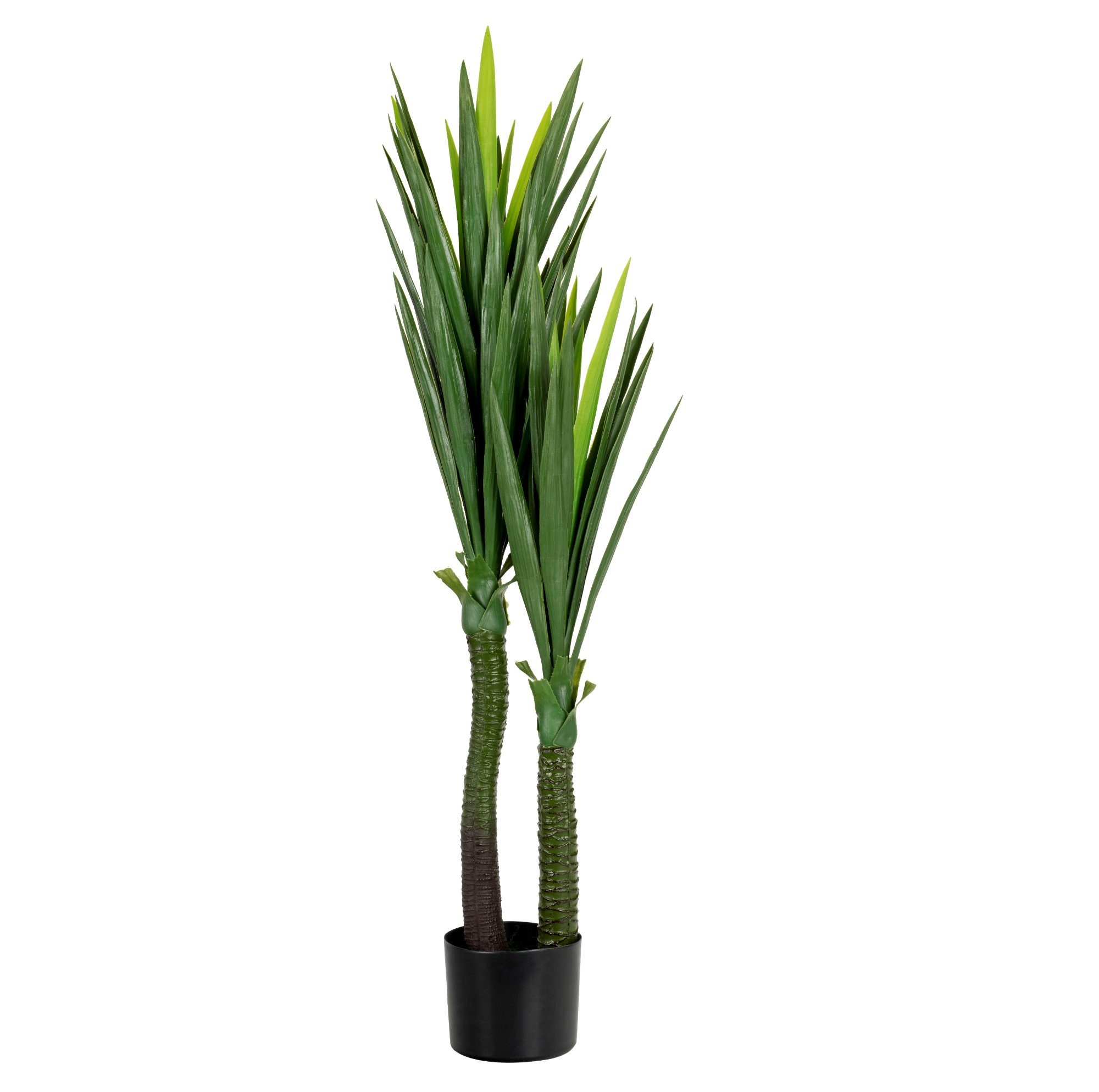 Kunstpalme YU-115 Palme Kunstpflanze Yuccapalme, joycraft, Höhe 120 cm, künstliche Palmllilie im Kunststofftopf