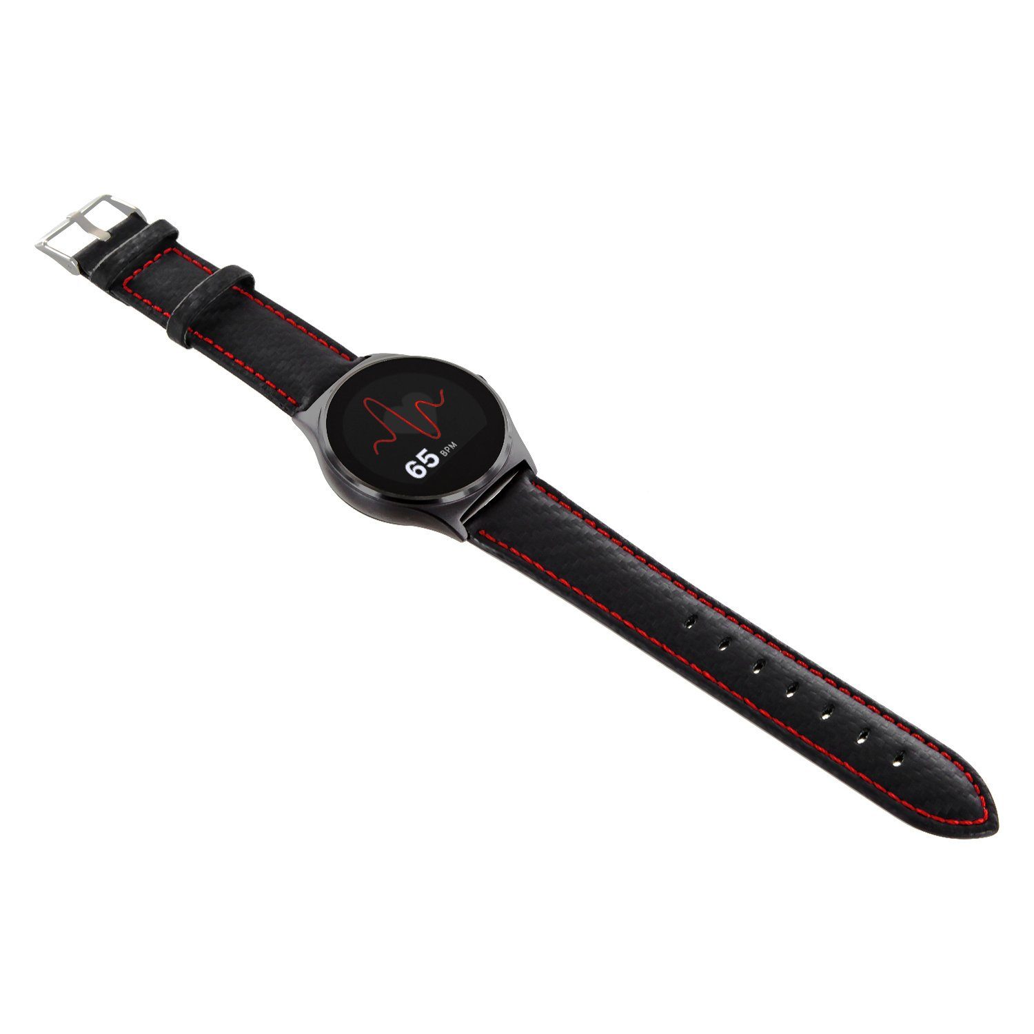 Schritte, XW Zoll), Smartwatch Sportmodi, Puls, X-Watch Schlaf, QIN CARBON Kalorien Smartwatch Blutdruck, (1,22 iphone PRO BLACK RED 21