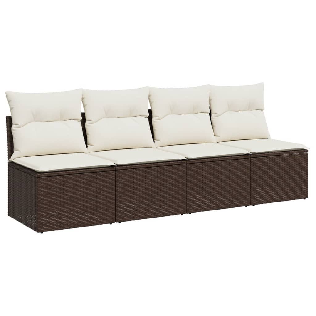 vidaXL Loungesofa Gartensofa mit Kissen 4-Sitzer günstig online kaufen