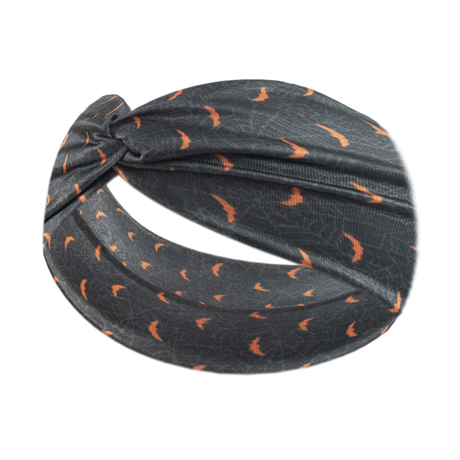 Blusmart Diadem Halloween-Stretch-Kreuze-Stirnband, Hochelastisches, Langlebiges schwarze Fledermaus