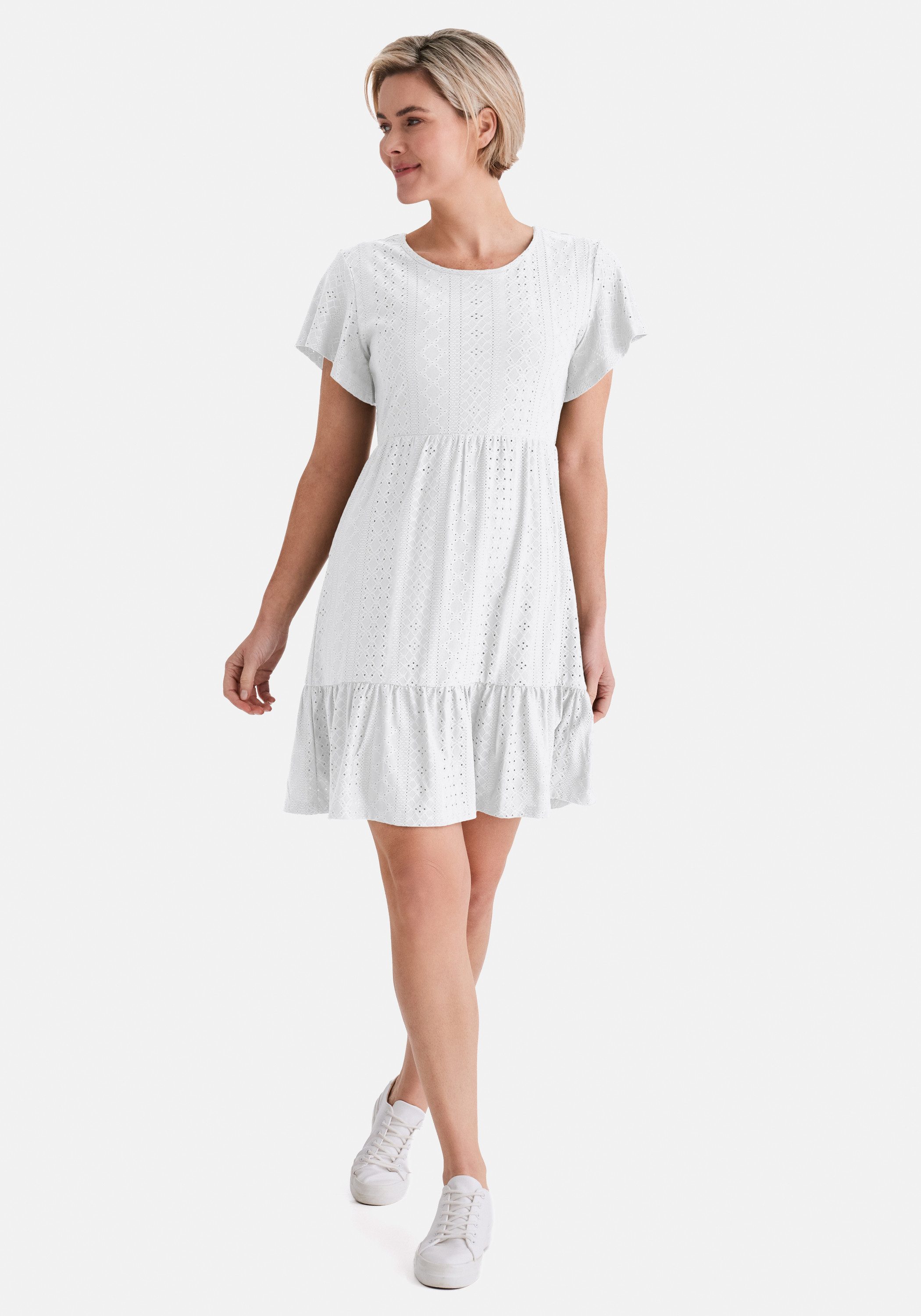 STOOKER WOMEN Spitzenkleid KIRA Kleid Kurzarmkleid Spitze elastisch tailliert für Damen