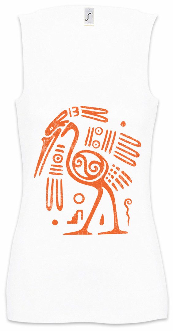 Urban Backwoods Tanktop Aztec Ibis Ärmelloses Damen T-Shirt Aztecs Azteken Inka Maya Mayans Atzteken Empire Tattoo