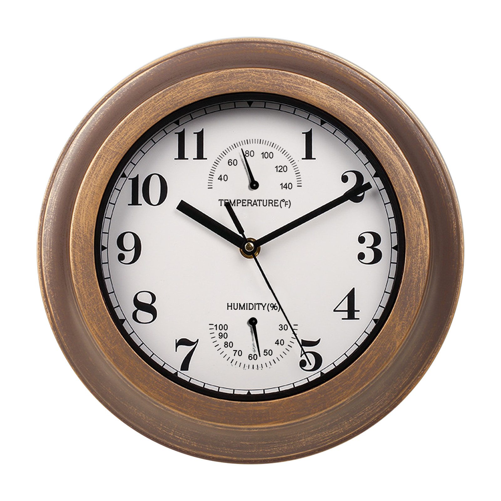 TWSOUL Wanduhr wasserdichte Wanduhr (Kommt mit Thermometer und Hygrometer) günstig online kaufen