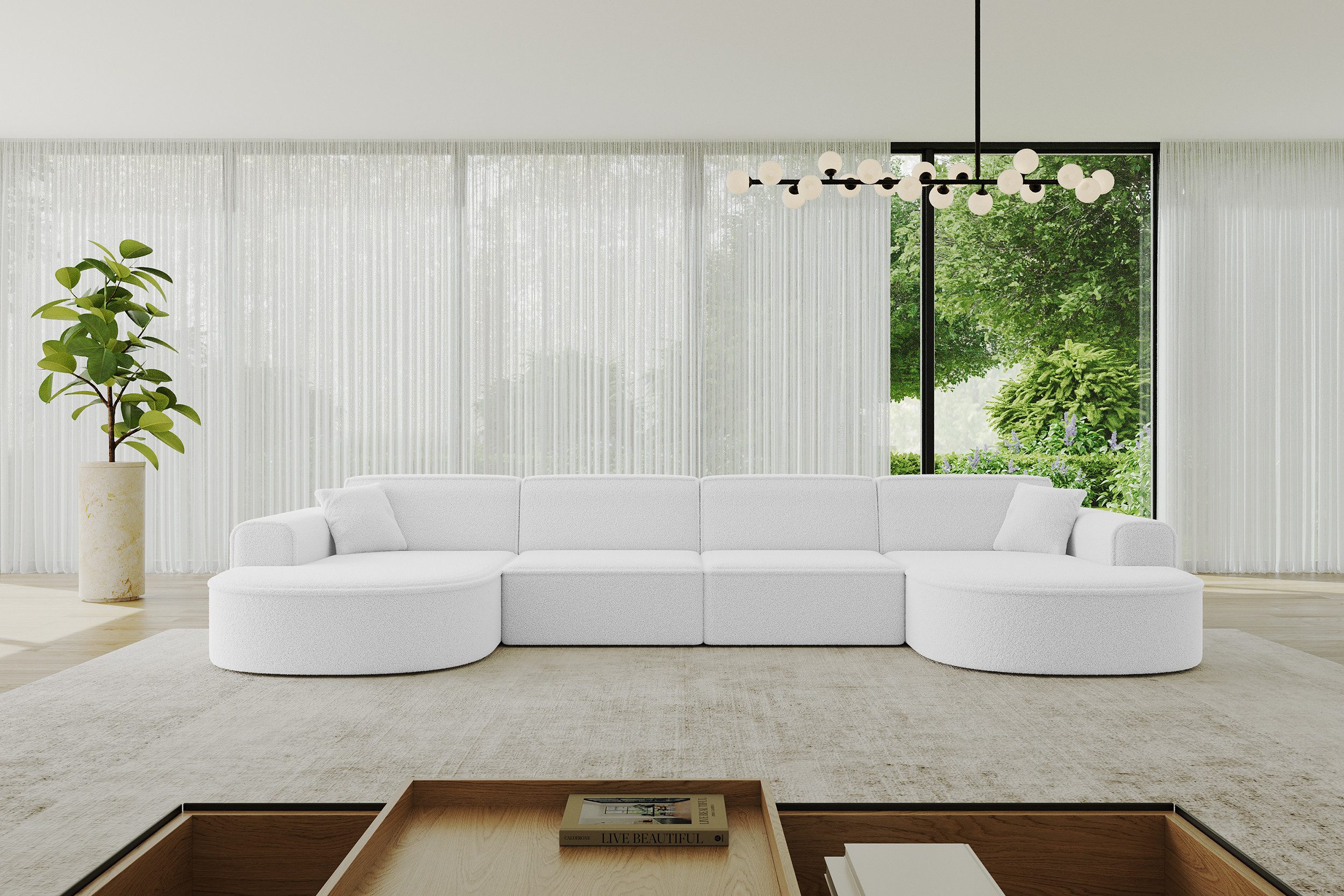 ALTDECOR Wohnlandschaft MARI-U2, Sofa Praktische Bequeme Funktionsecke Couch U-Form Eckcouch, Corner Sofa U-Form Vielseitige Sofa Wohnlandschaft Wohnzimmer
