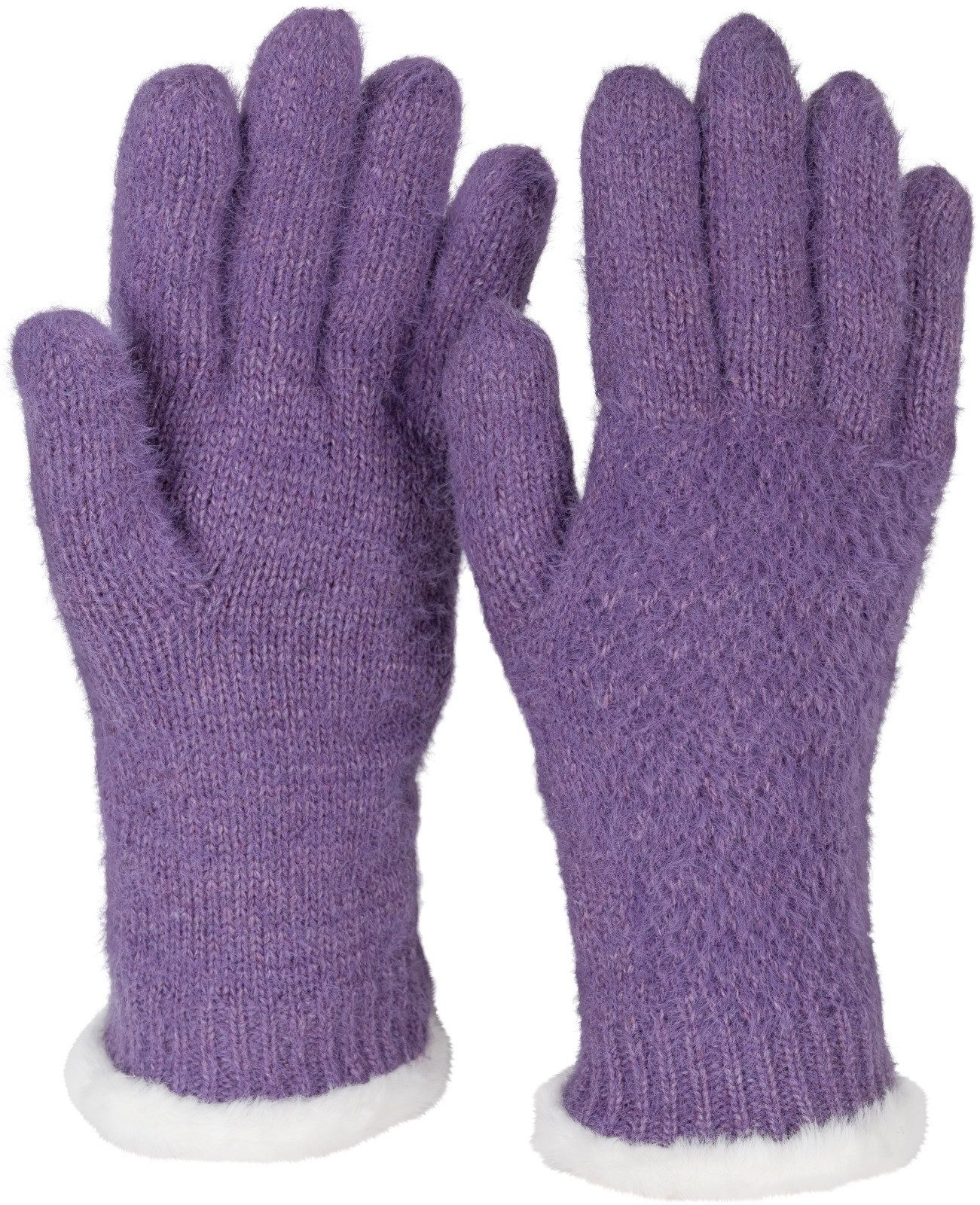 styleBREAKER Strickhandschuhe Strickhandschuhe mit Reiskornmuster und Fleece (1-St)