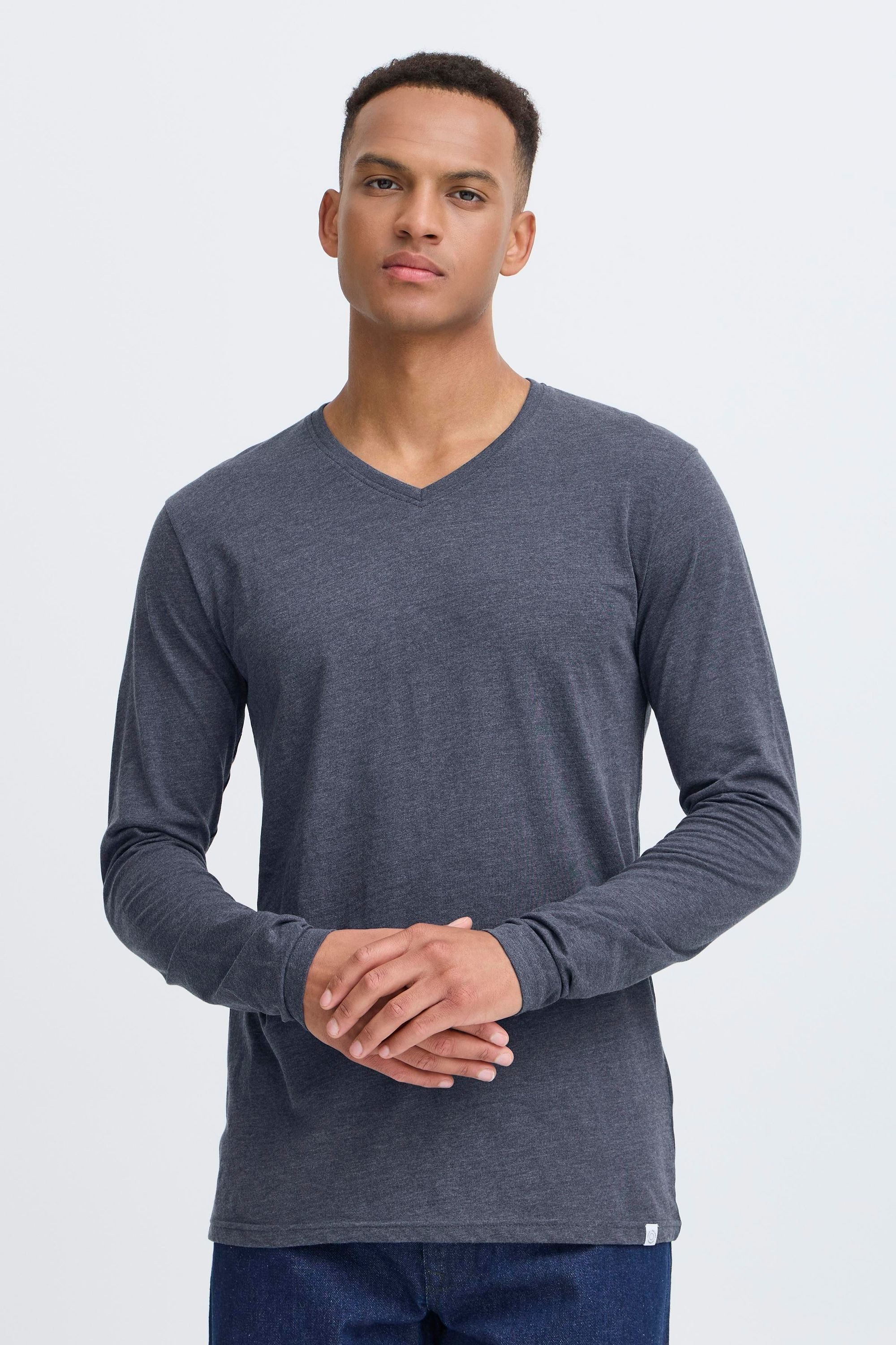 !Solid Langarmshirt SDBeda Longsleeve mit V-Ausschnitt günstig online kaufen