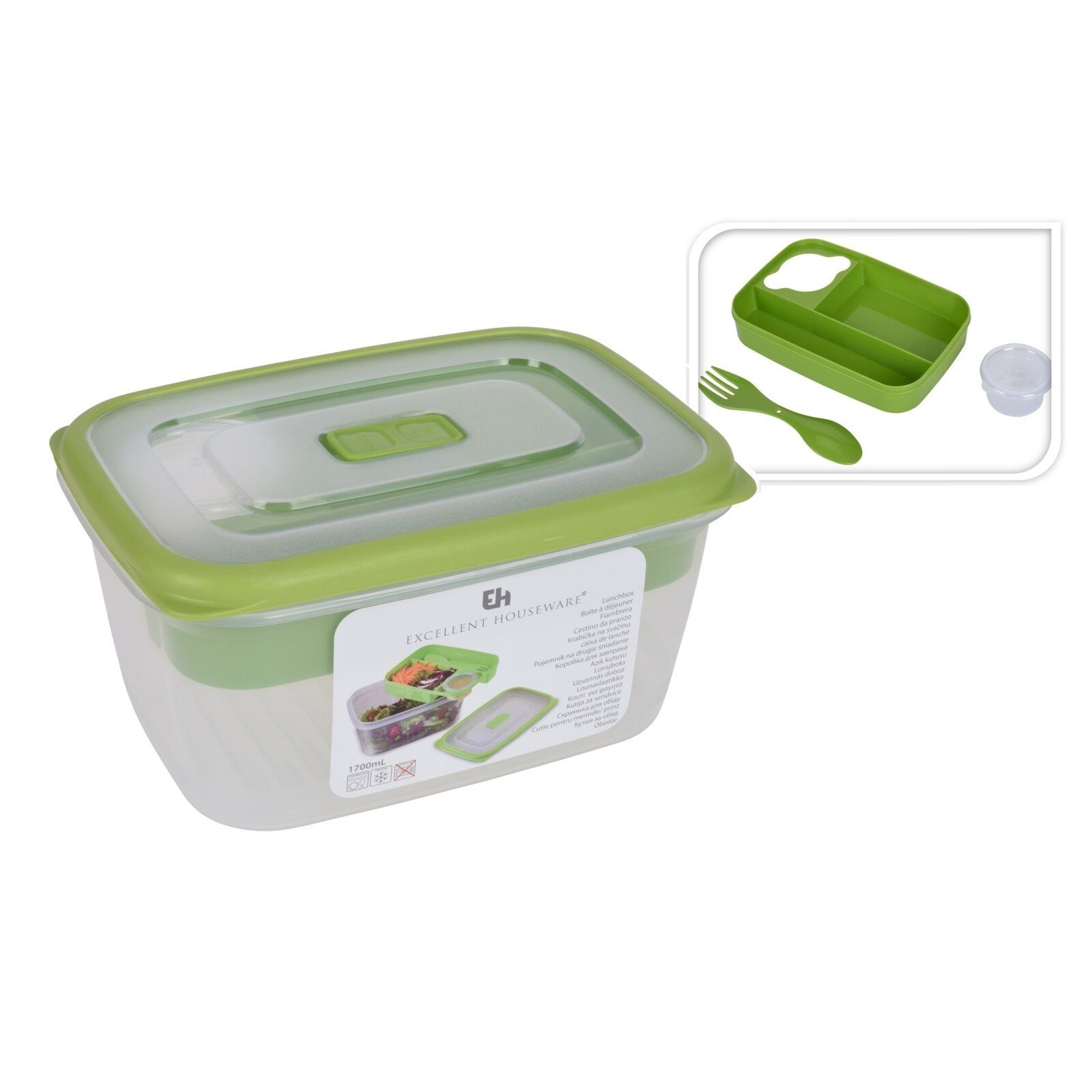 Neuetischkultur Vorratsdose Lunchbox 1,7 Liter Kunststoff, Kunststoff, Brotbox Brotdose
