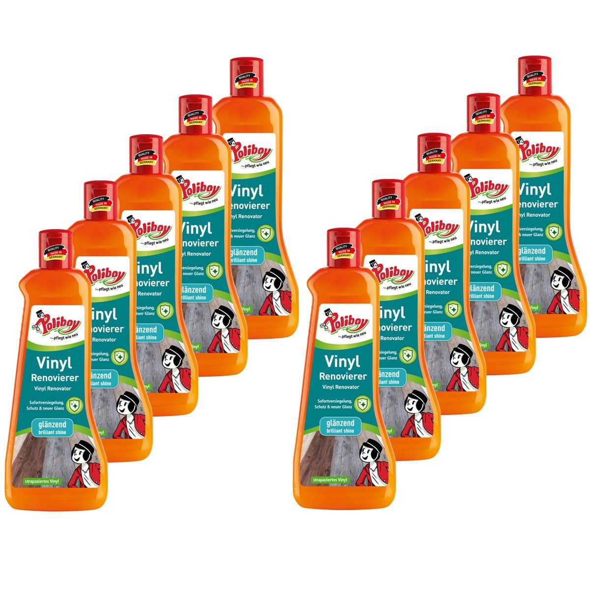 poliboy Vinyl Renovierer - 5 Liter Vinyl- und Designbodenreiniger (restauriert Vinyl, Vinylböden oder Küchenböden - Made in Germany)