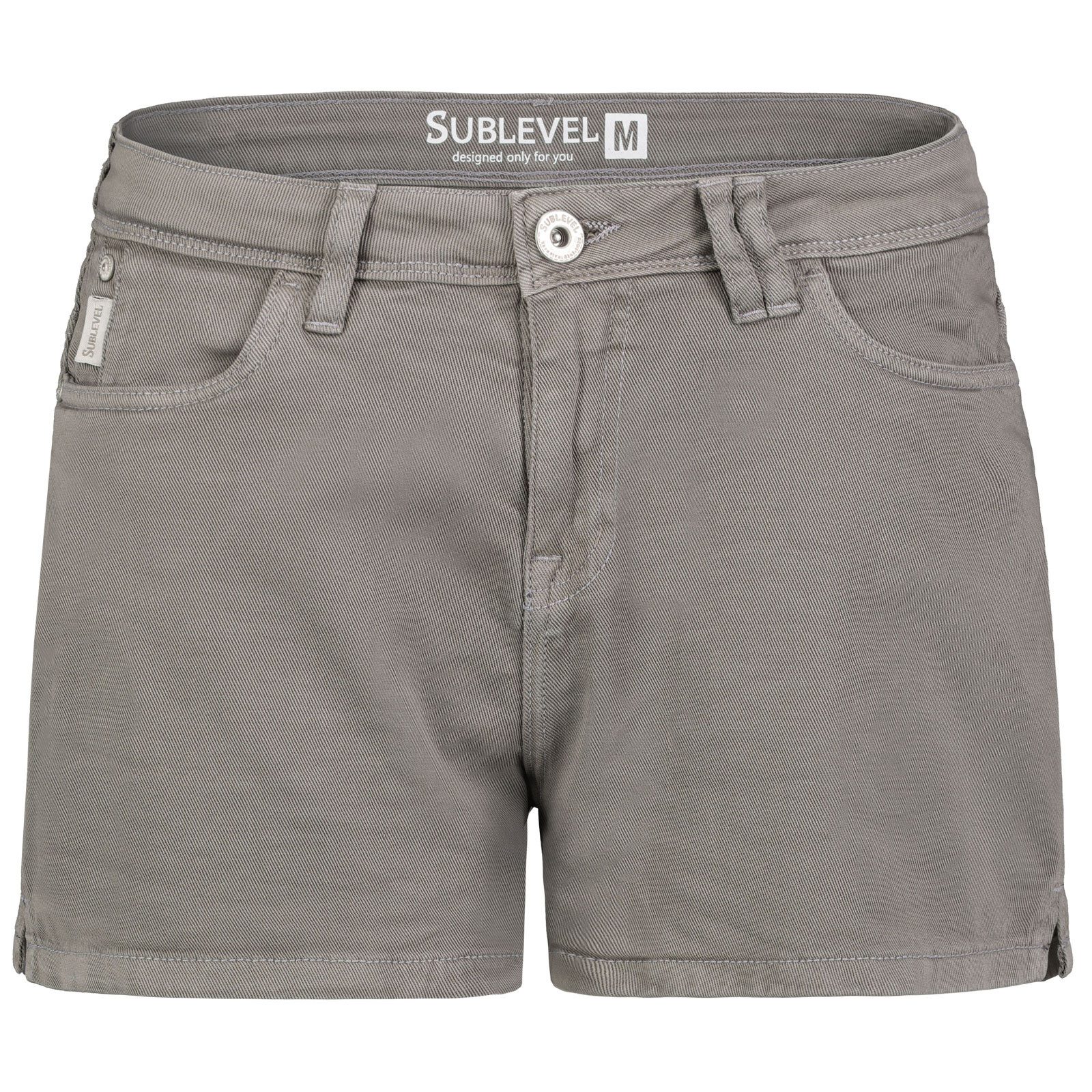 SUBLEVEL Shorts Damen Bermudas kurze Hose Baumwolle Hotpants Chino Sommer Hose