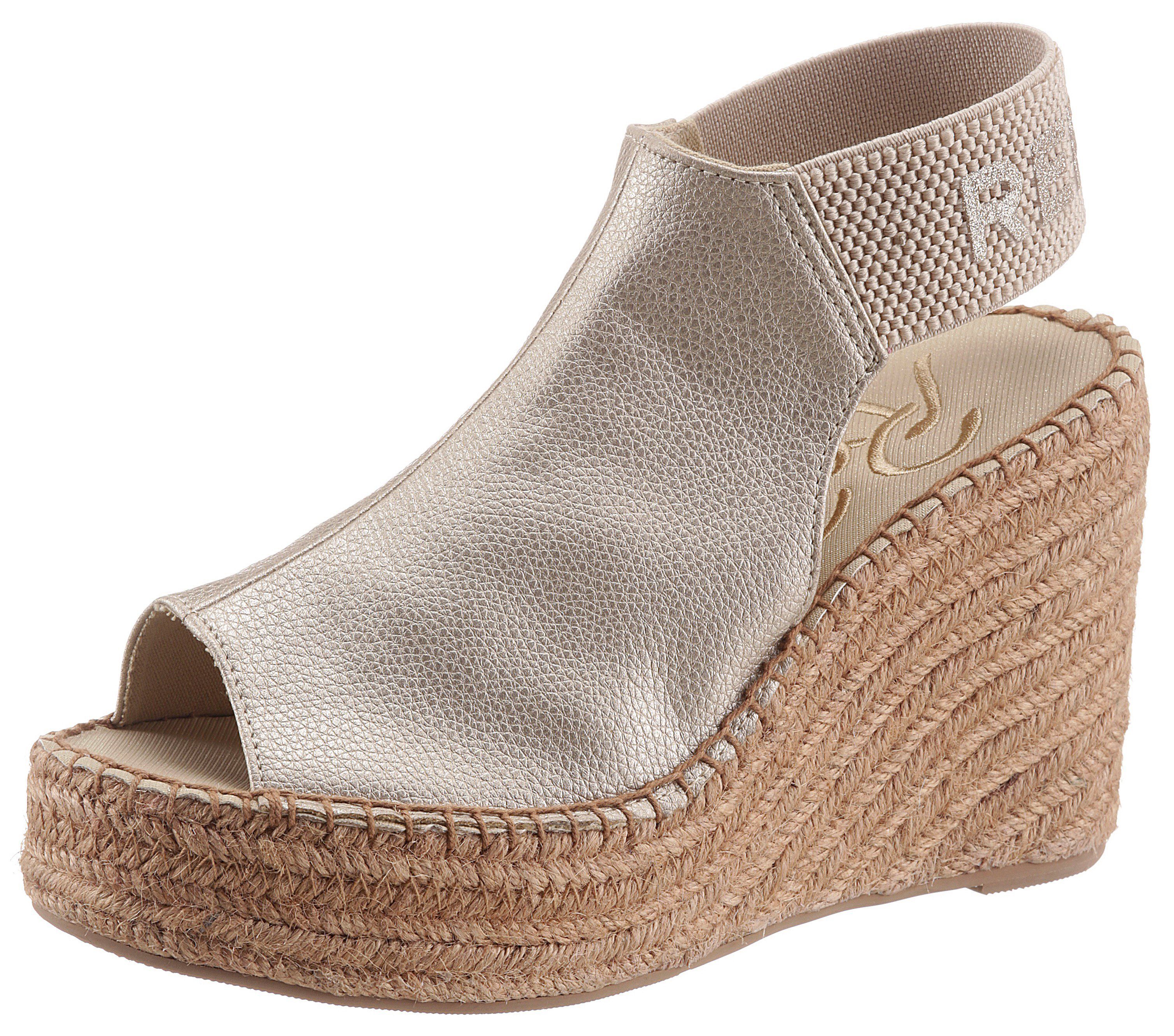 Replay Tyne Sandalette, Sommerschuh, Sandale, Keilabsatz, mit Glitzerlogo a günstig online kaufen