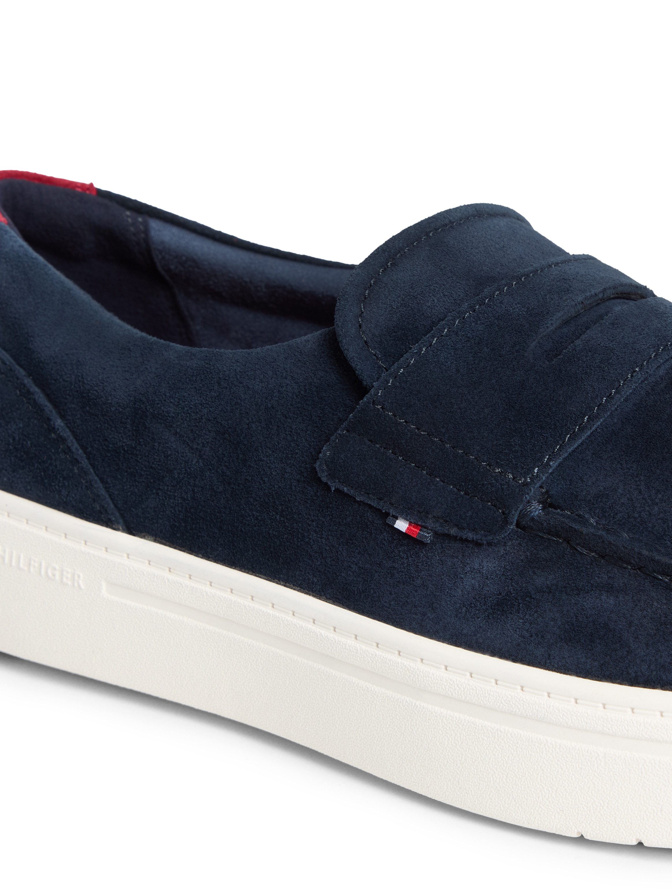 Tommy Hilfiger MODERN LIGHT HYBRID SUEDE LOAFER Loafer Businessschuh, Slipper, Schlüpfschuh, mit modischem Zierriegel