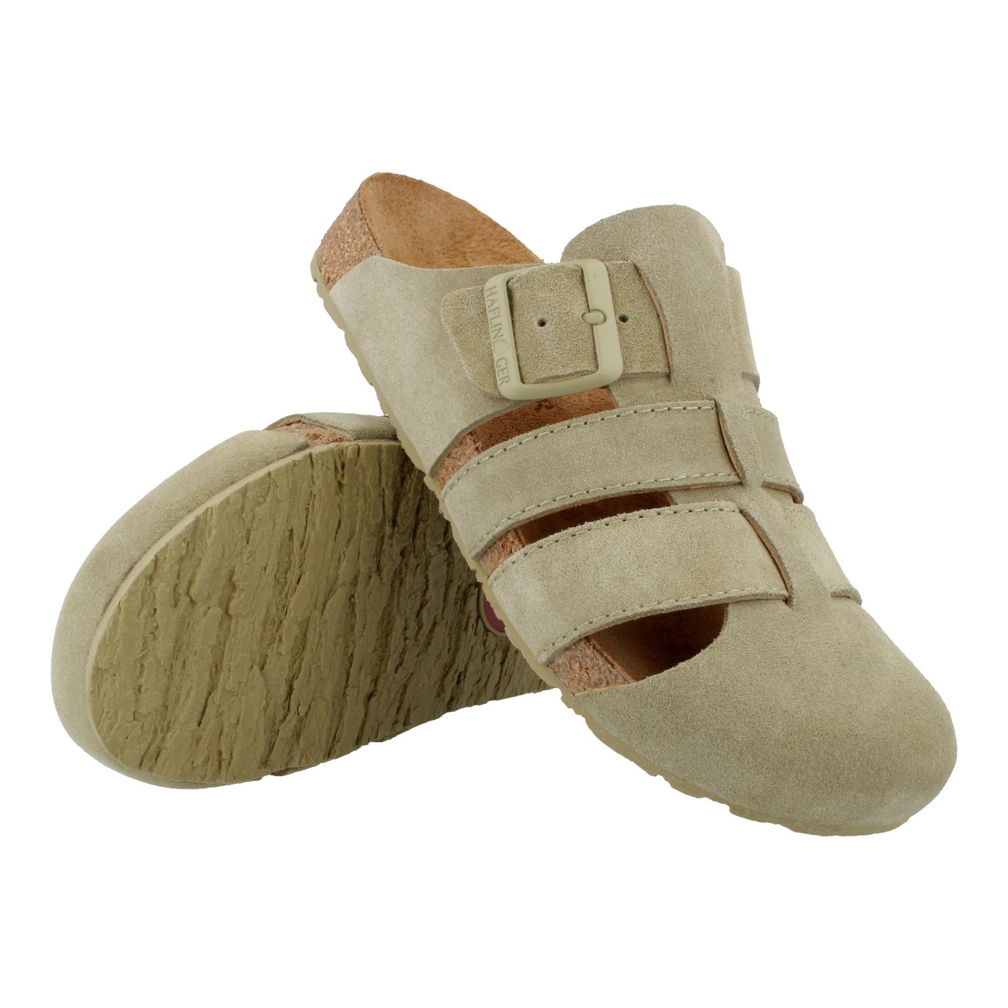 Haflinger Haflinger Lisboa Lederclog mit Korkfußbett Lederdecksohle Unisex Hausschuh – Bild 2 von 2