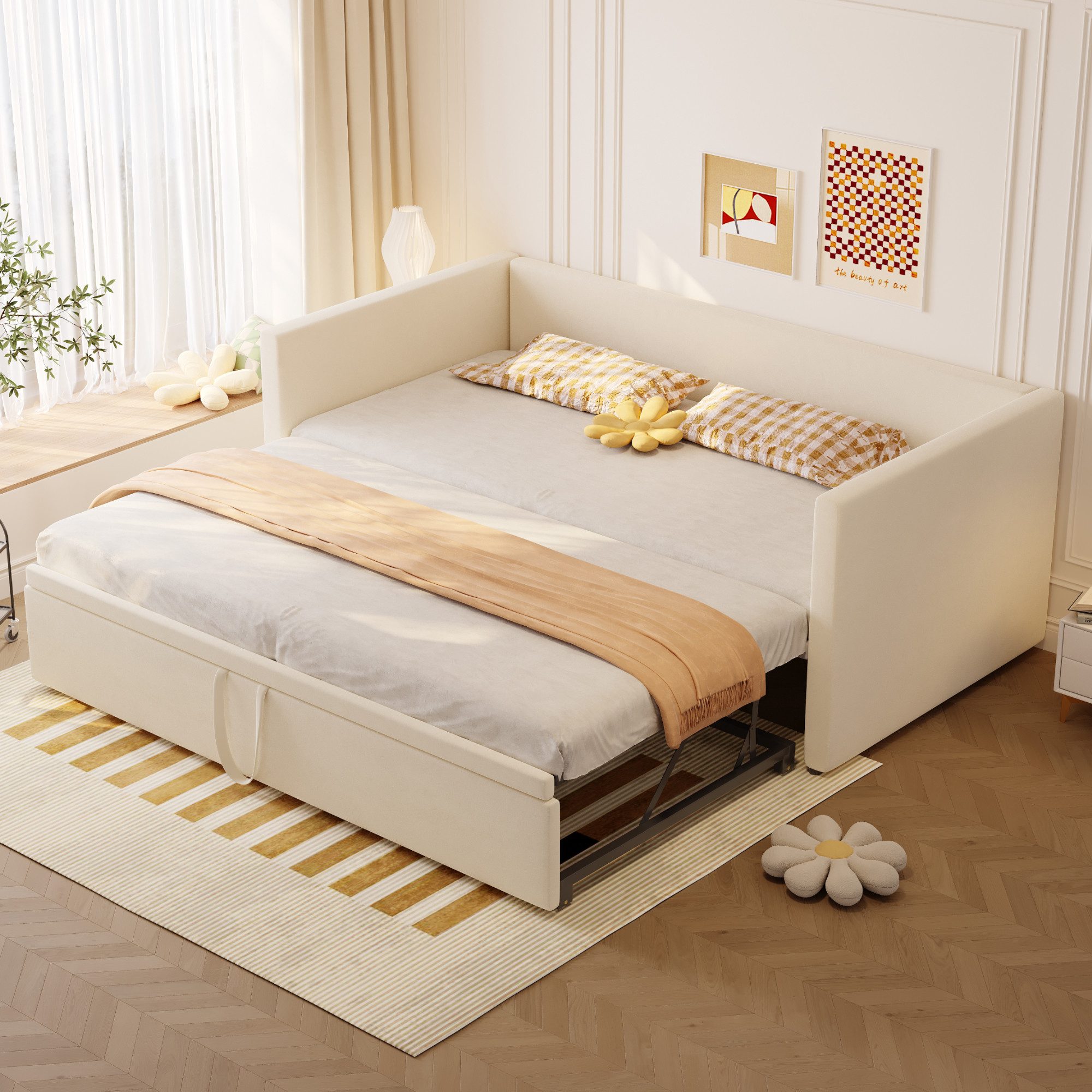 REDOM Polsterbett Schlafsofa Funktionsbett (mit Lattenrosten, günstig online kaufen