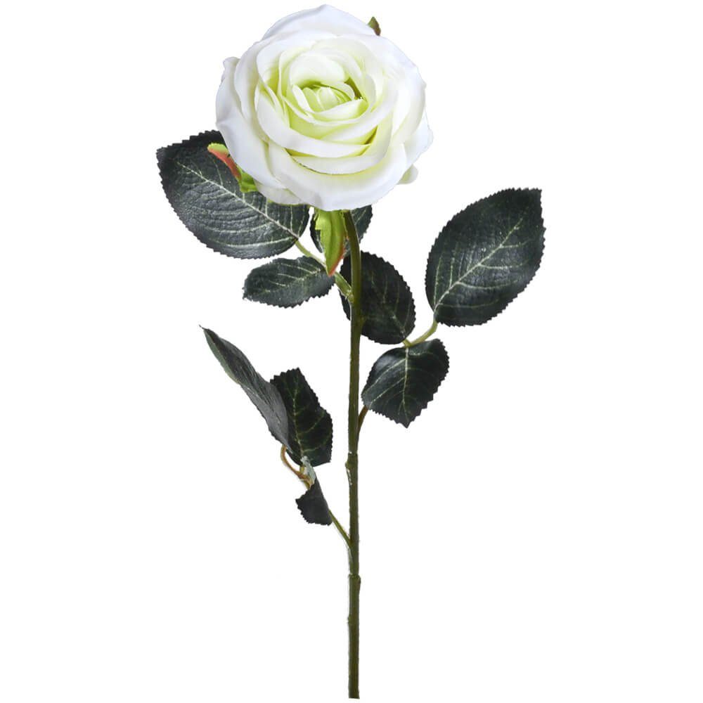 Kunstblume Rose Madame Stielrose Kunstpflanze 37 cm 1 Stk hellgrün Rosen, matches21 HOME & HOBBY, Höhe 37 cm, Indoor