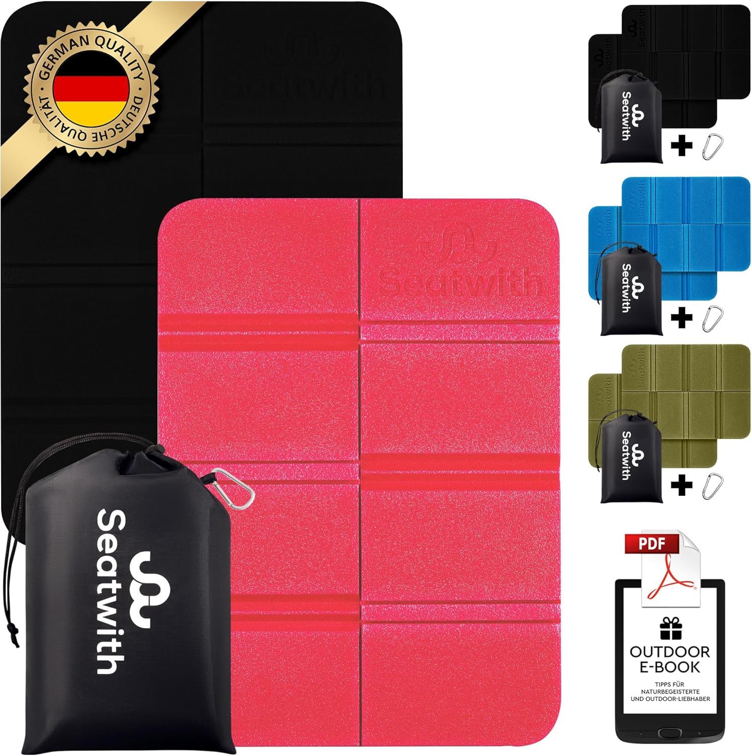 Seatwith Thermositzkissen Sitzmatte/Faltbares Iso-Thermo-Sitzkissen, mit Tr günstig online kaufen