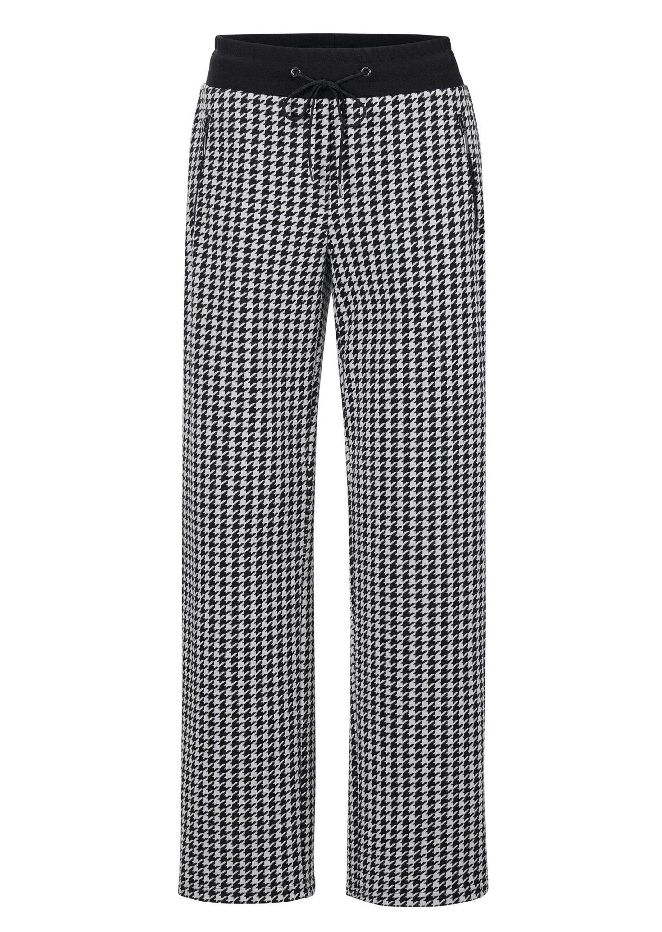 Schlupfhose Moderne Viskosehose mit Jacquardmuster
