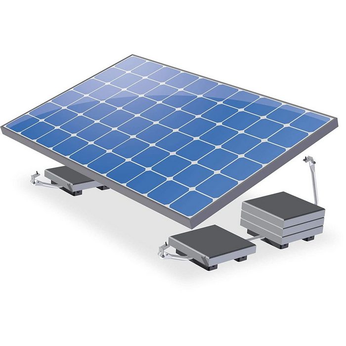 byLIVING FLAT Balkonkraftwerk Halterung Solarmodul-Halterung (Alu Aufständerung für Photovoltaik 20° Neigungswinkel)