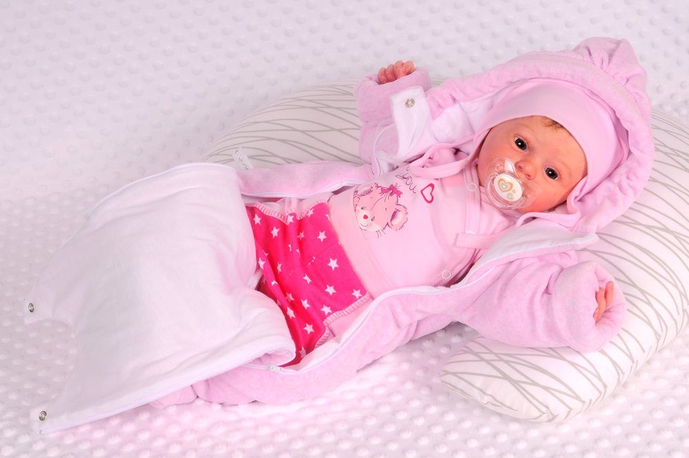 La Bortini Schneeoverall Baby Wagenanzug Nickioverall Overall Schneeanzug in Rosa