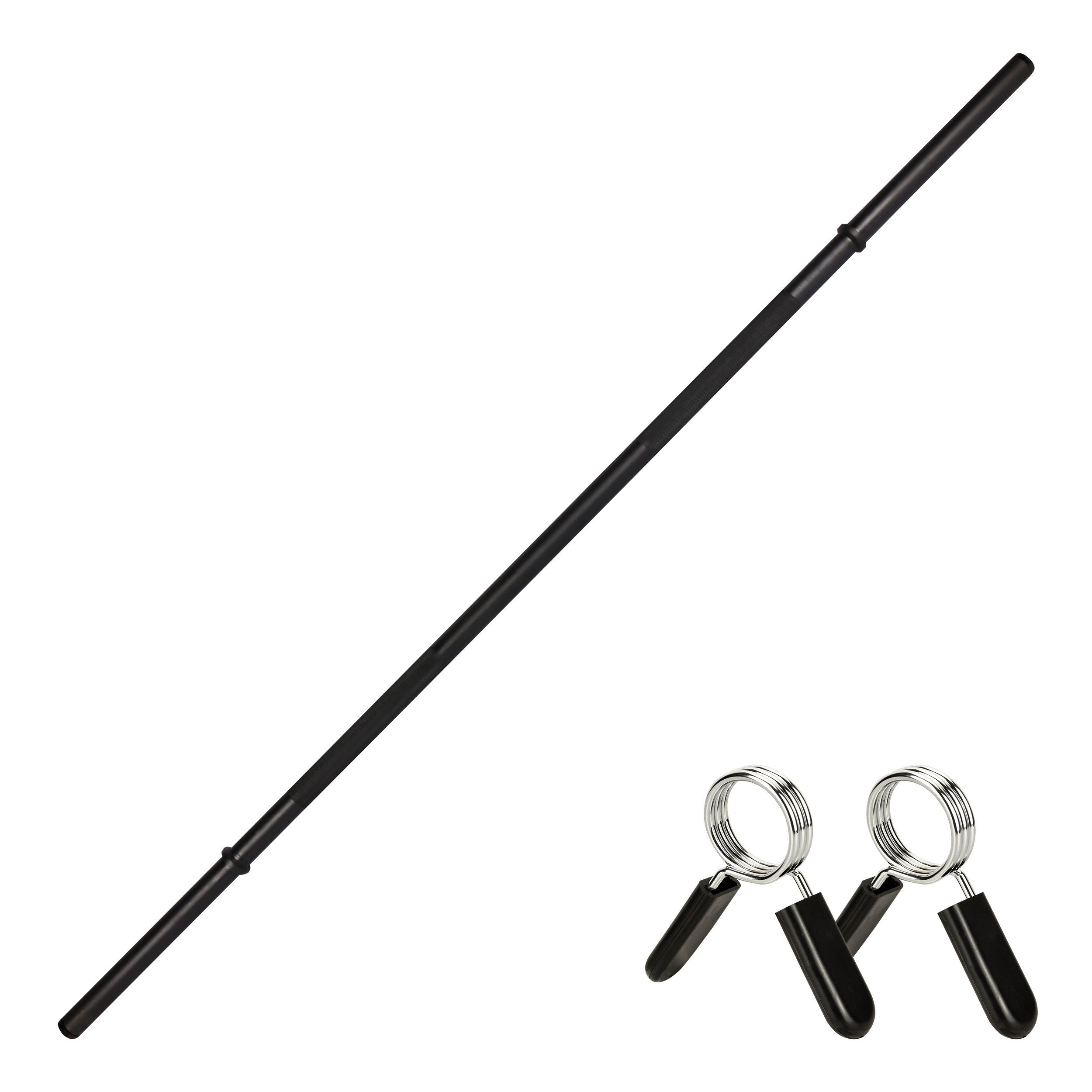 MSports® Langhantelstange Langhantelstange mit Federverschluss 150 x 35 cm