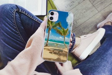 MuchoWow Handyhülle Palmen am Kuau Cove Beach in Maui, Handyhülle Apple iPhone 11, Smartphone-Bumper, Print, Handy