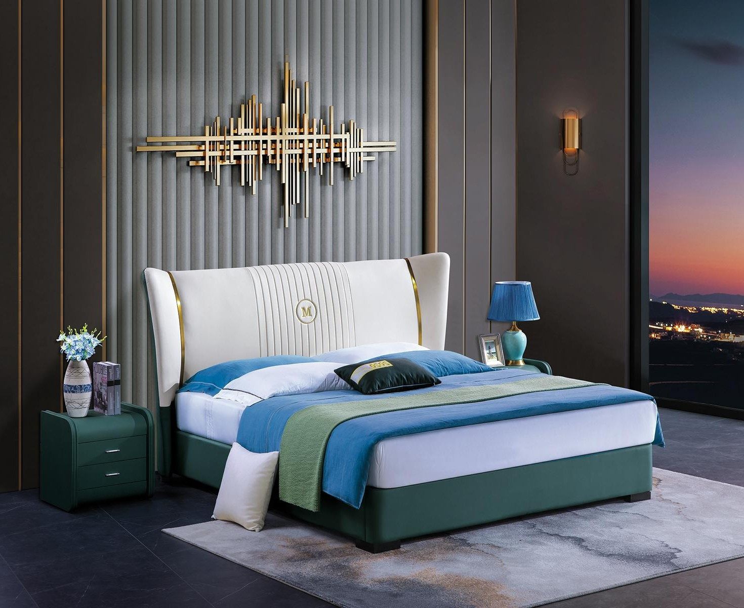 Xlmoebel Polsterbett Luxuriöses Doppelbett aus Holz mit edler Optik für modernes Ambiente (Doppelbett, Bett), Hergestellt in Europa