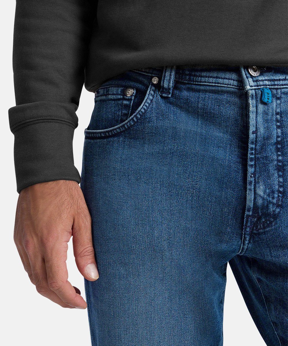 Denim Cardin 5-Pocket-Jeans Dijon Pierre Blue Comfort Rivet Used Stretch Authentic Green Fit